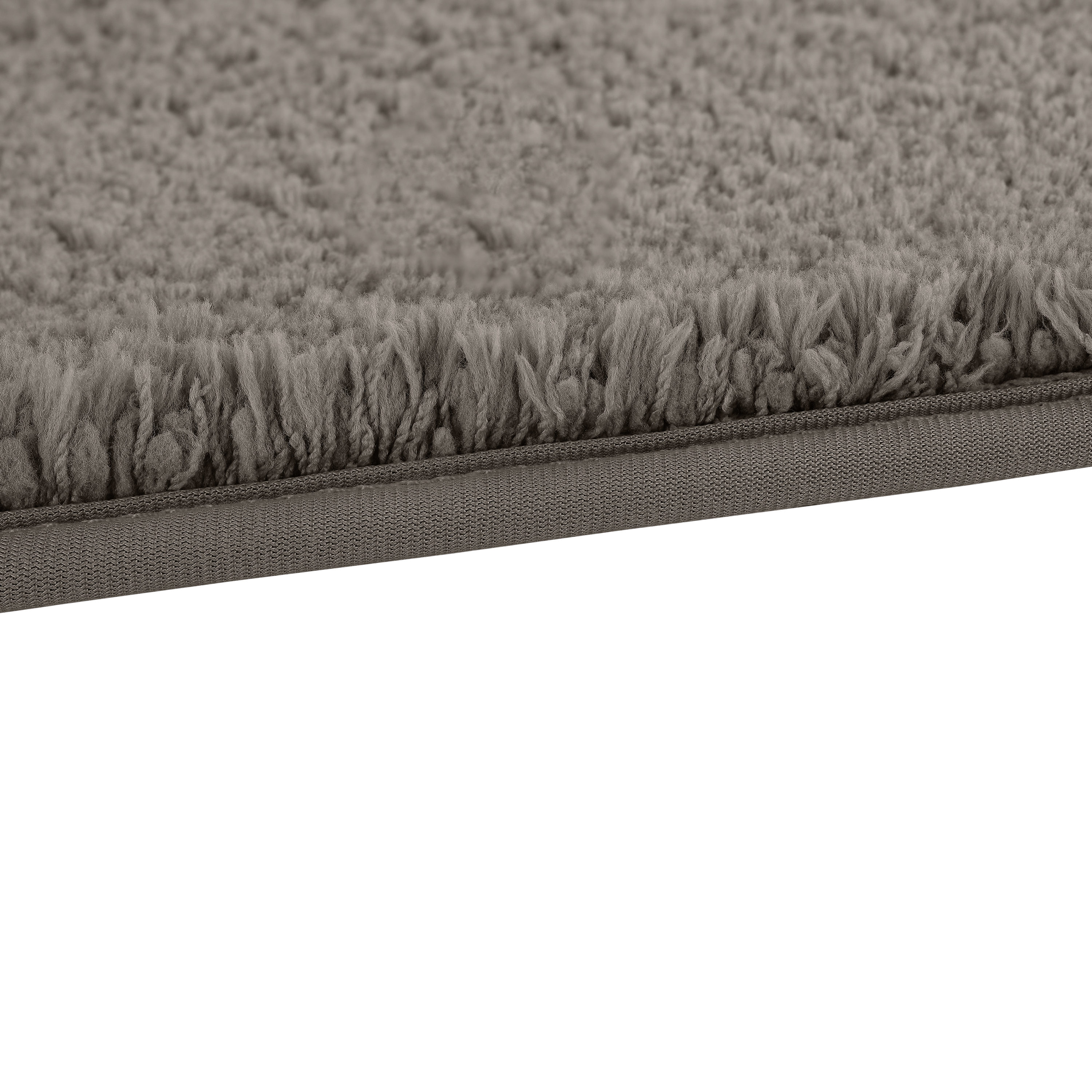 allen + roth 20-in x 32-in Taupe Polyester Bath Mat in the