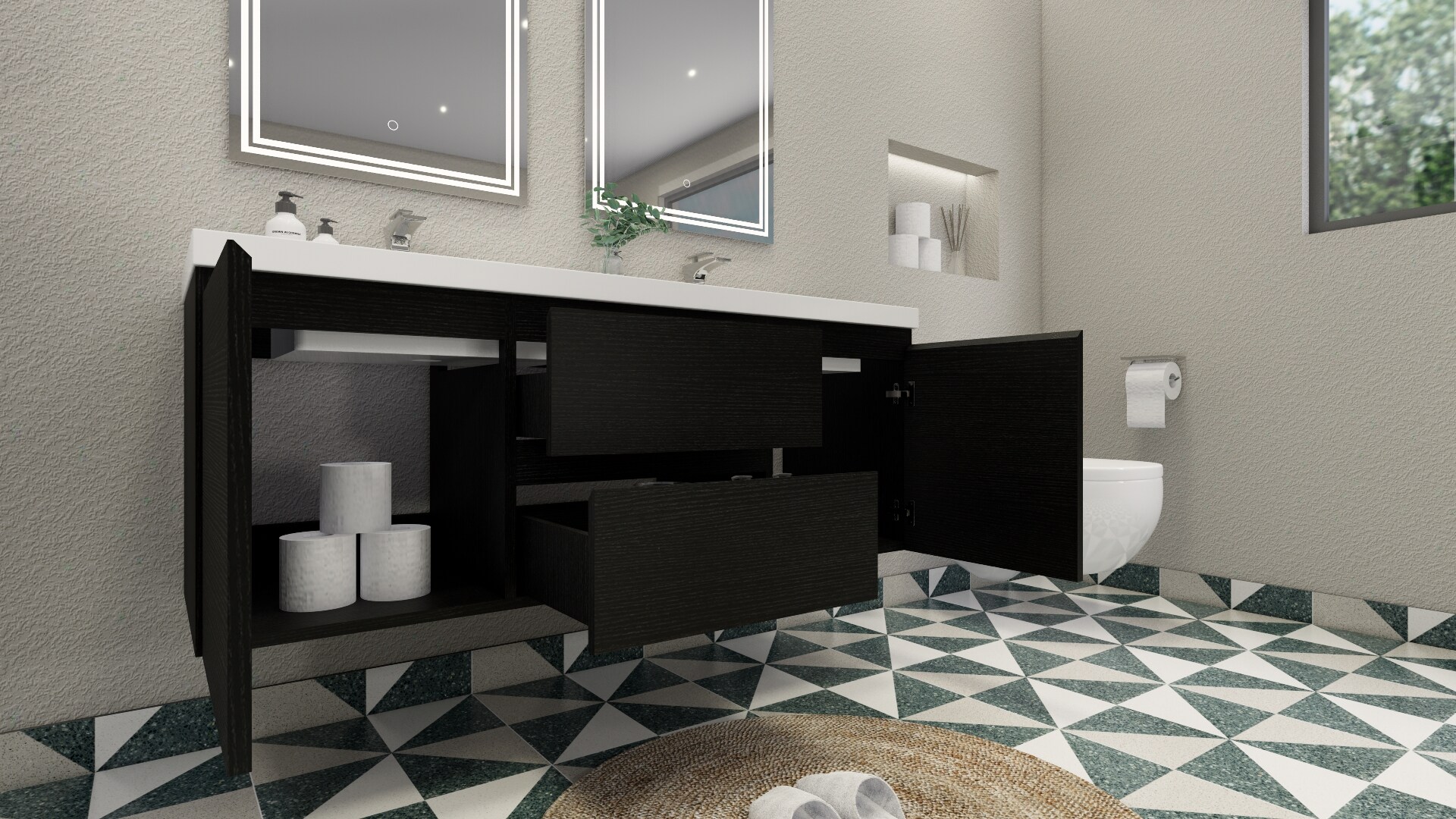 Moreno Bath MOB60D-RB Bath-Vanity-Combo - View #6