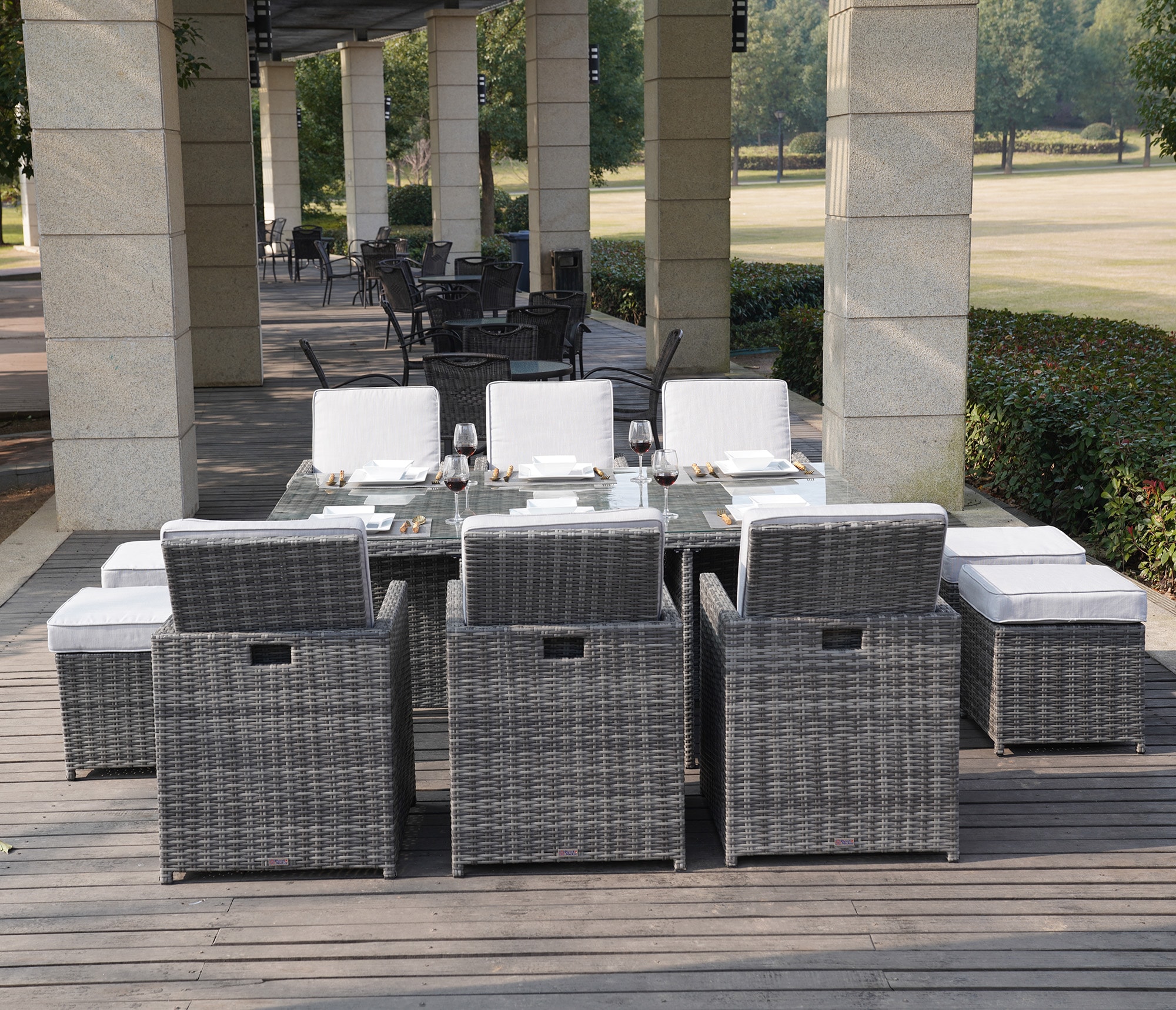 11pc cube best sale rattan garden furniture