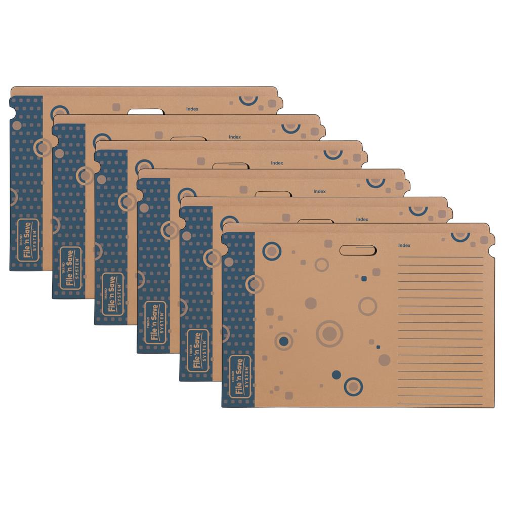 TREND Enterprises T-1021-6 Bulletin Board Sturdy Folder File 'n Save System, Pack of 6