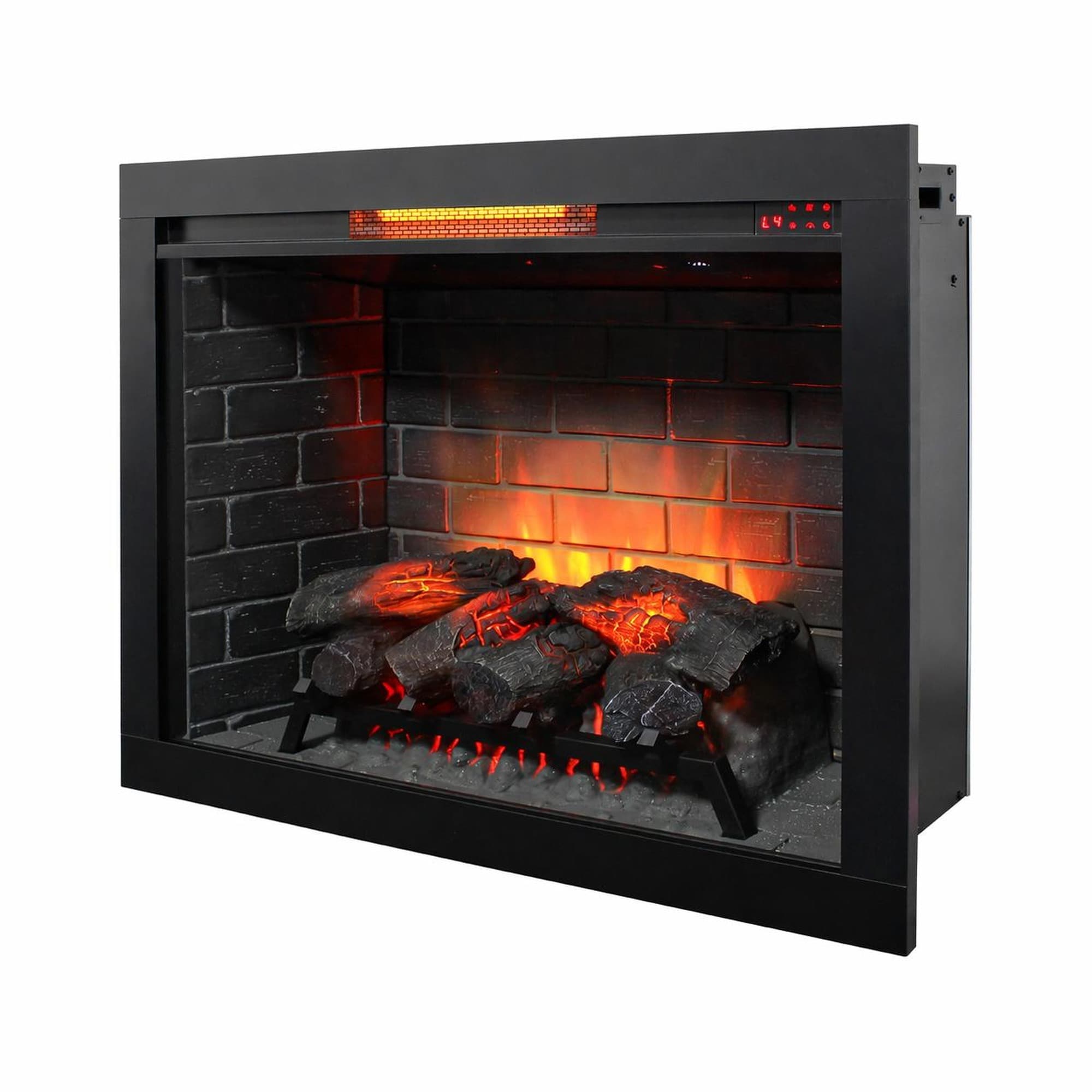 TEINIE 33 Inch Electric Fireplace Insert Removable Trim Touch Panel Home Decor Heater