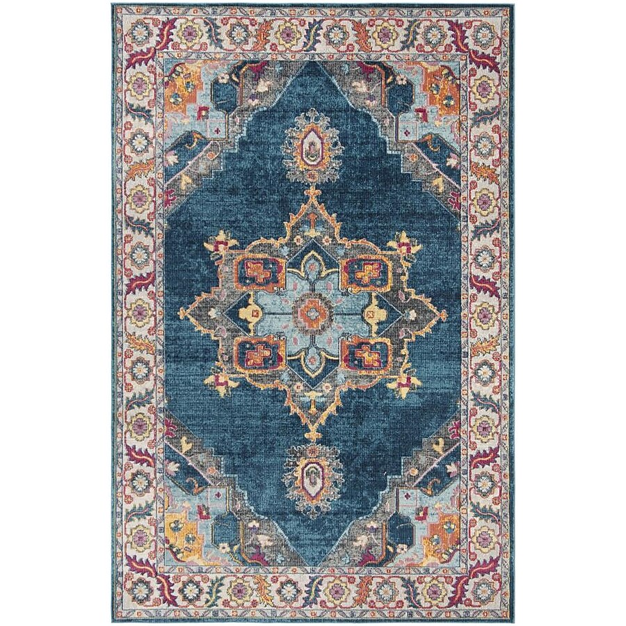 Safavieh Merlot Peri 7 x 7 Blue/Multi Square Indoor Floral/Botanical Oriental Area Rug Safavieh Merlot Peri 7 x 7 Blue/Multi Square Indoor Floral/Botanical Oriental Area Rug