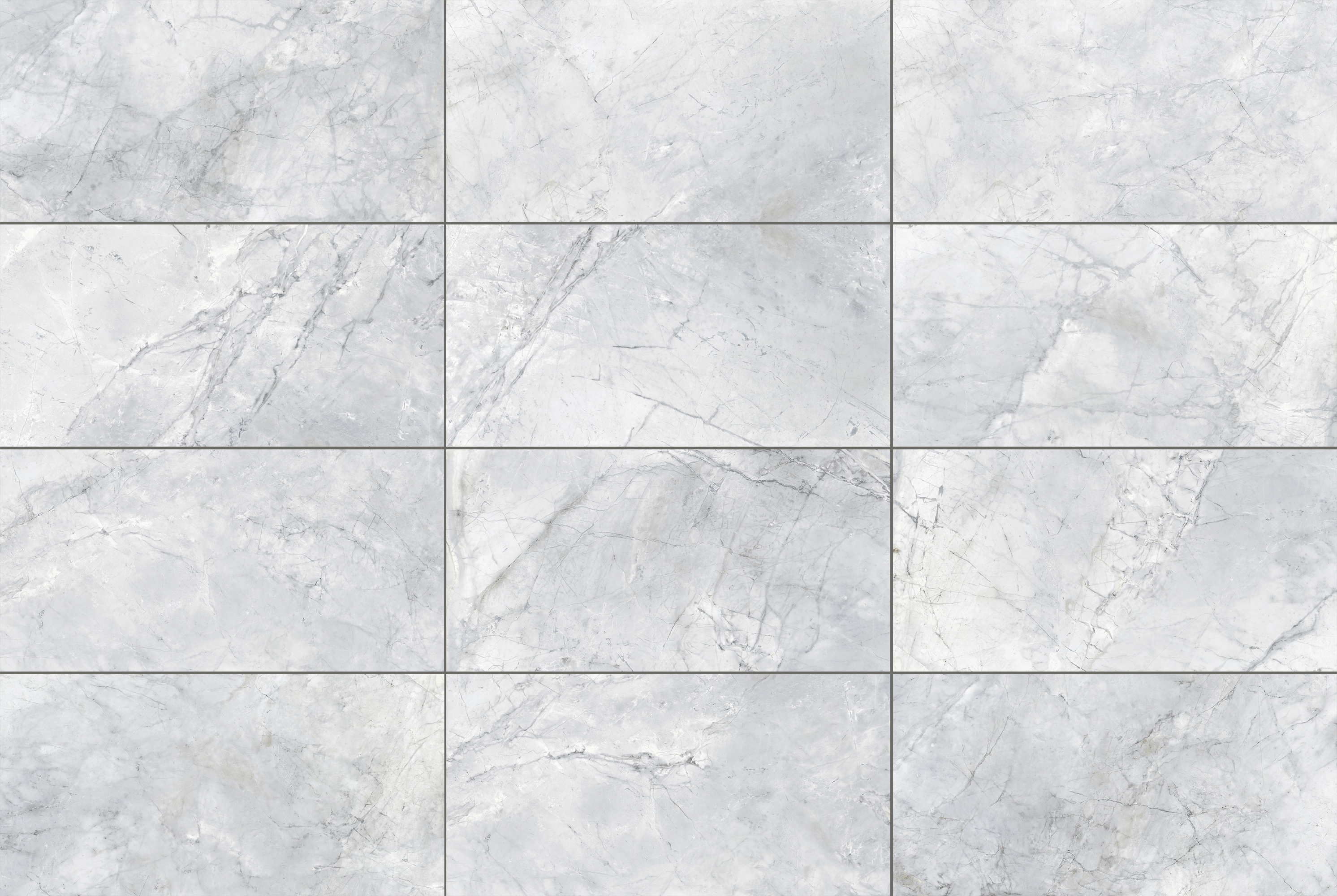Paradise White 24-in x 48-in Polished Porcelain Marble Look Floor and Wall Tile (7.67-sq. ft/ Piece) | - allen + roth GCPA10R