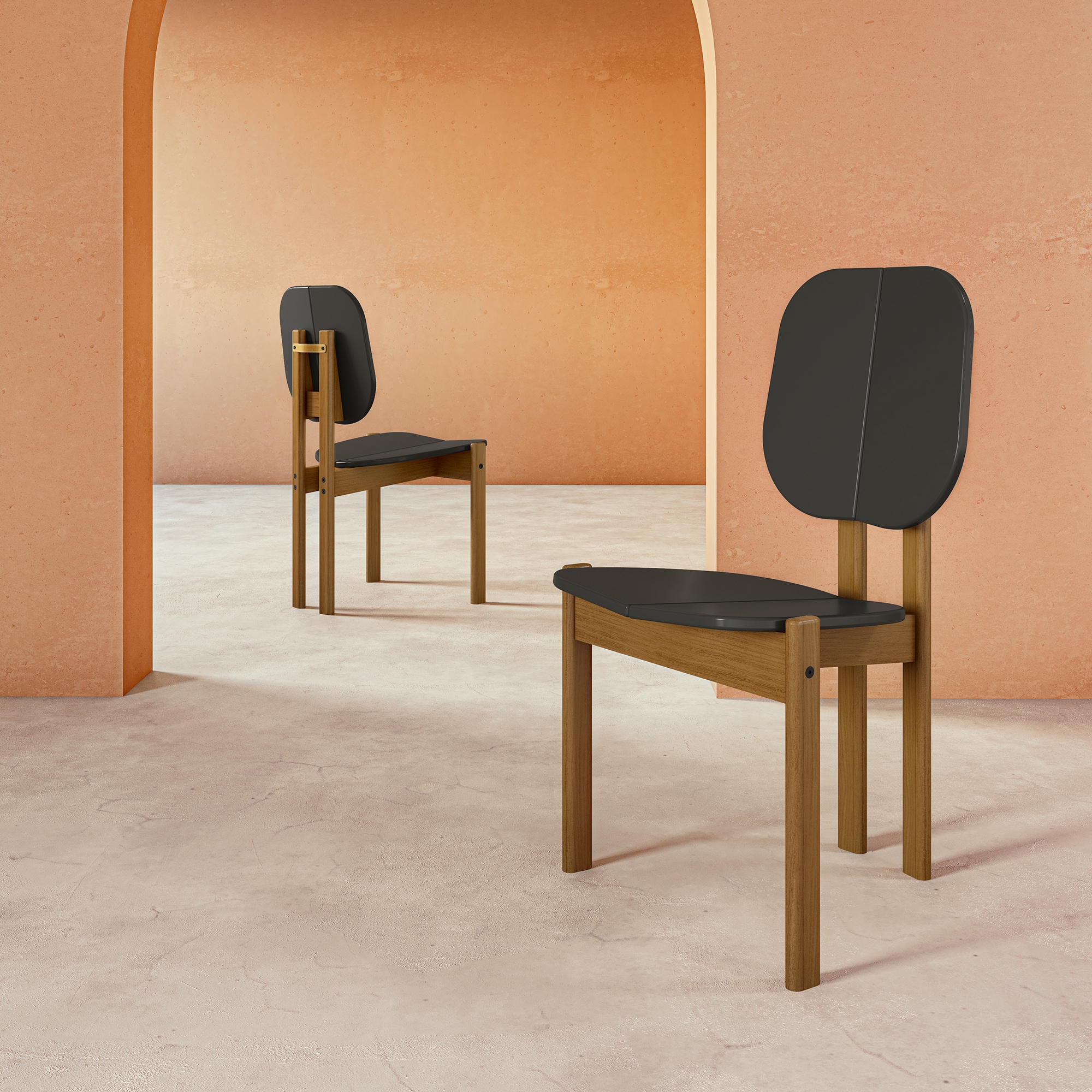 Manhattan Comfort DC-83938-BK Contemporary/Modern Upholstered Dining Side Chair (Composite Frame)