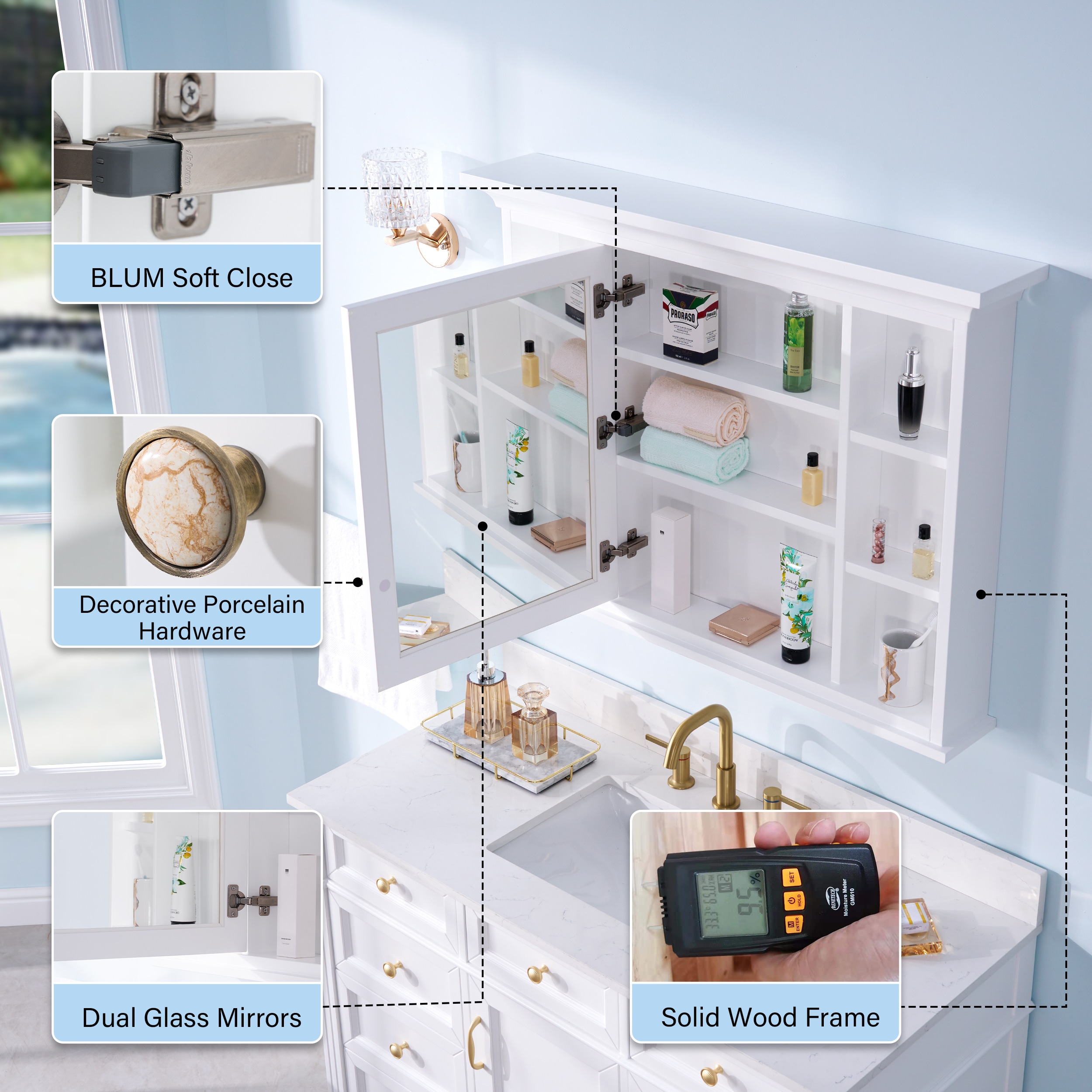 Forclover HE-JG1124 Bathroom-Medicine-Cabinets - View #9