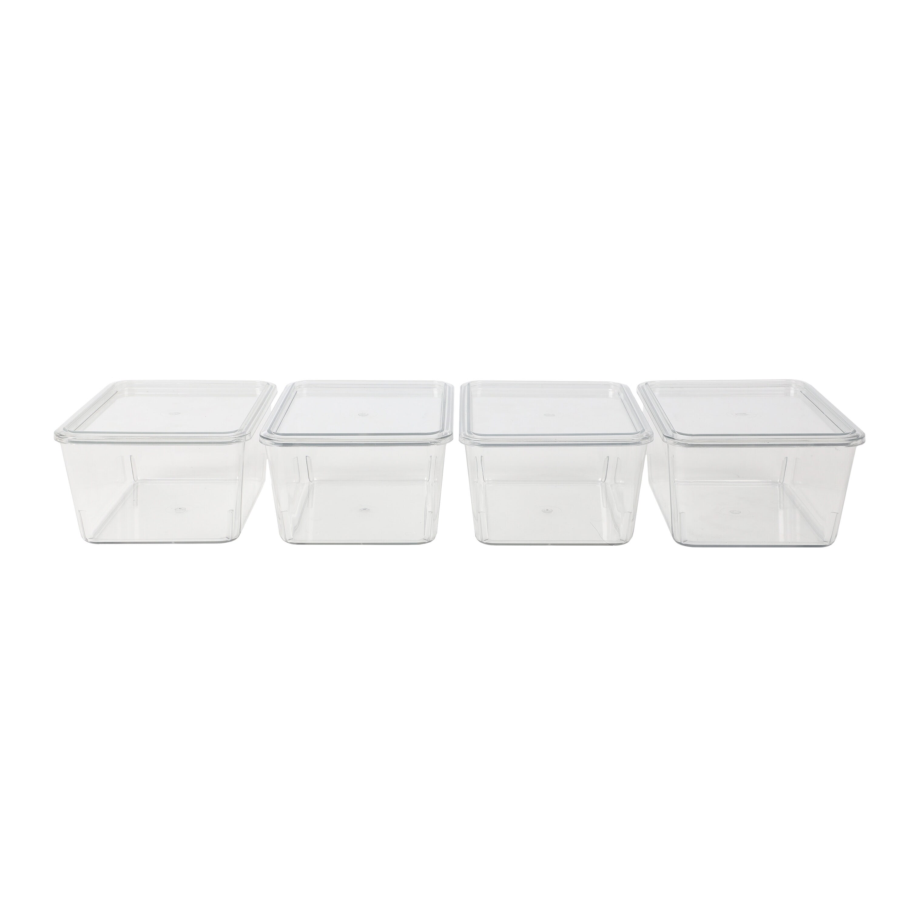 Martha Stewart Brody Clear Plastic Storage Organizer Bins with White  Engineered Wood Lids for Home Office, Kitchen, or Bathroom, 3 Pack  Small/Medium/Large in the Desktop Organizers department at