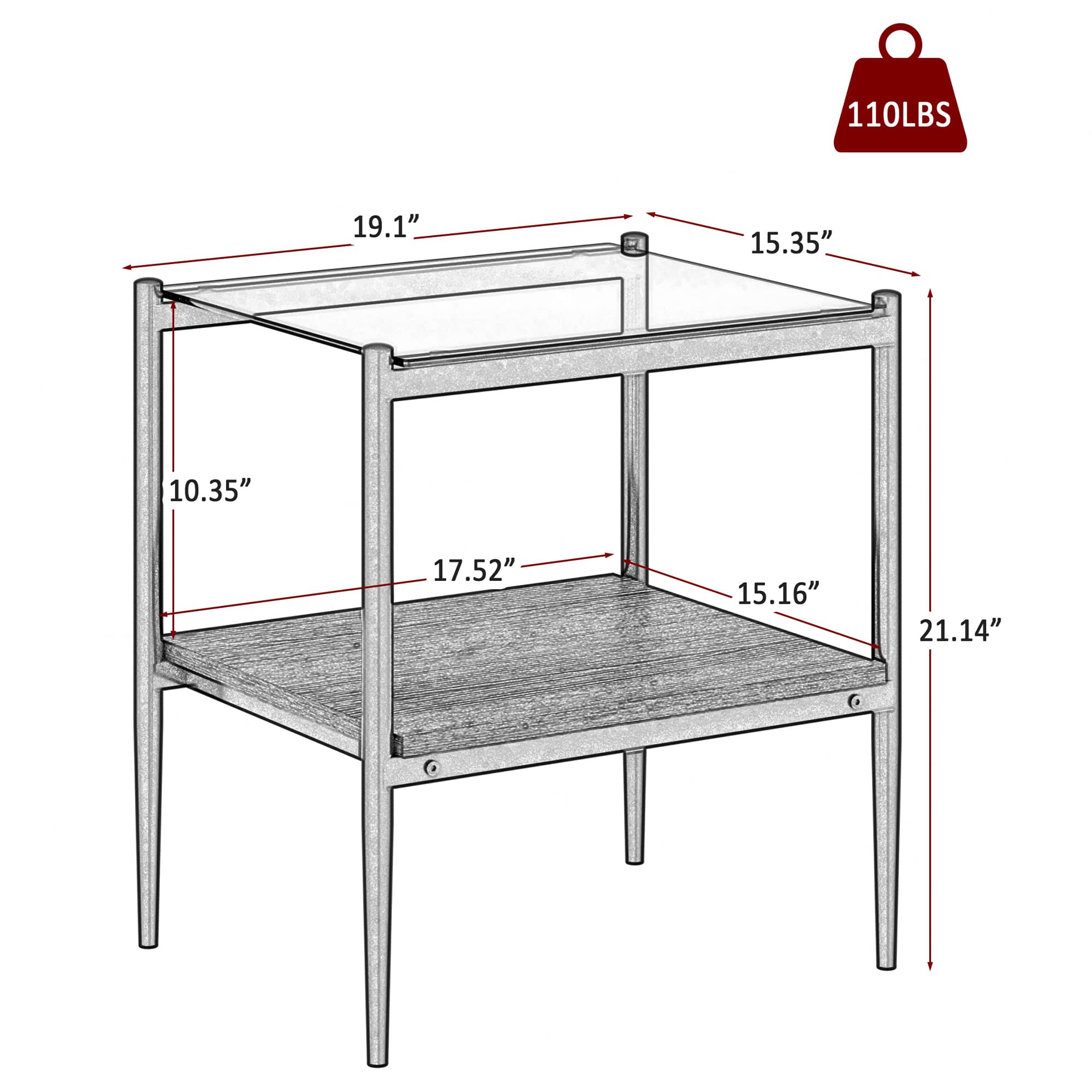 Vynxaria LEXY0458-DJJJ-BZ028 End-Tables - View #5