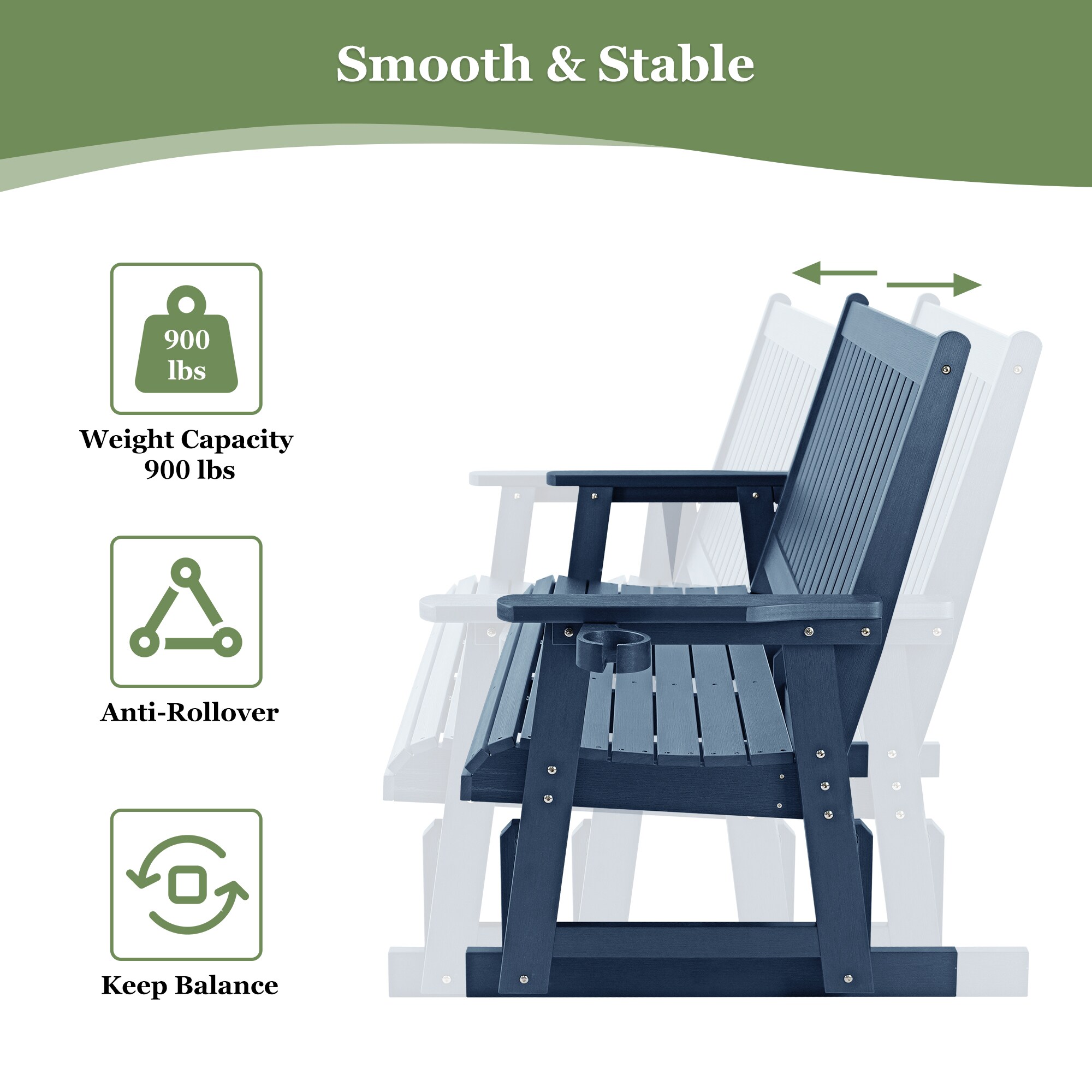 Fortune Candy GS003-NB Swing-Gliders - View #4