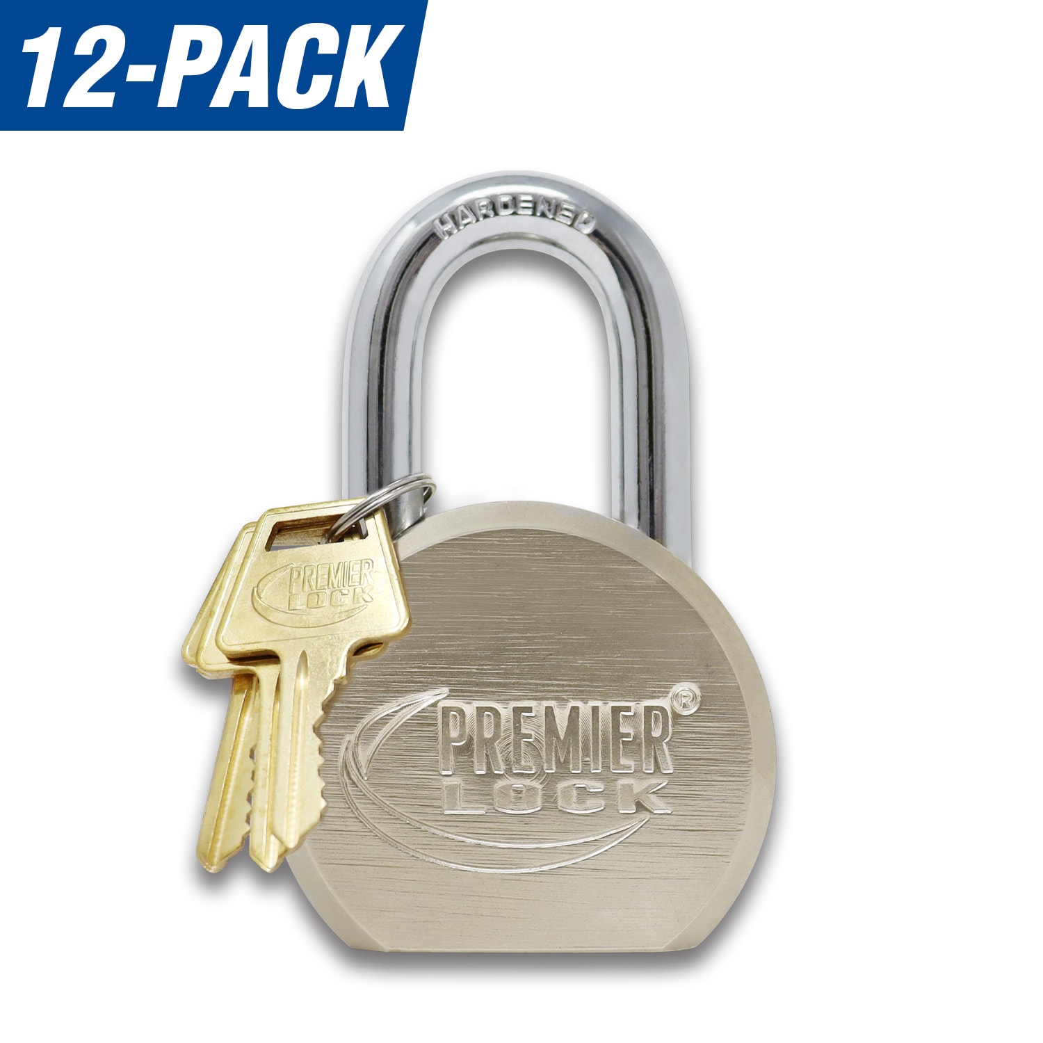 Premier Lock GAP01X-KA-12 Keyed Padlock, 2-9/16-in Wide x 1-1/4-in Shackle Keyed Alike (12-Pack)