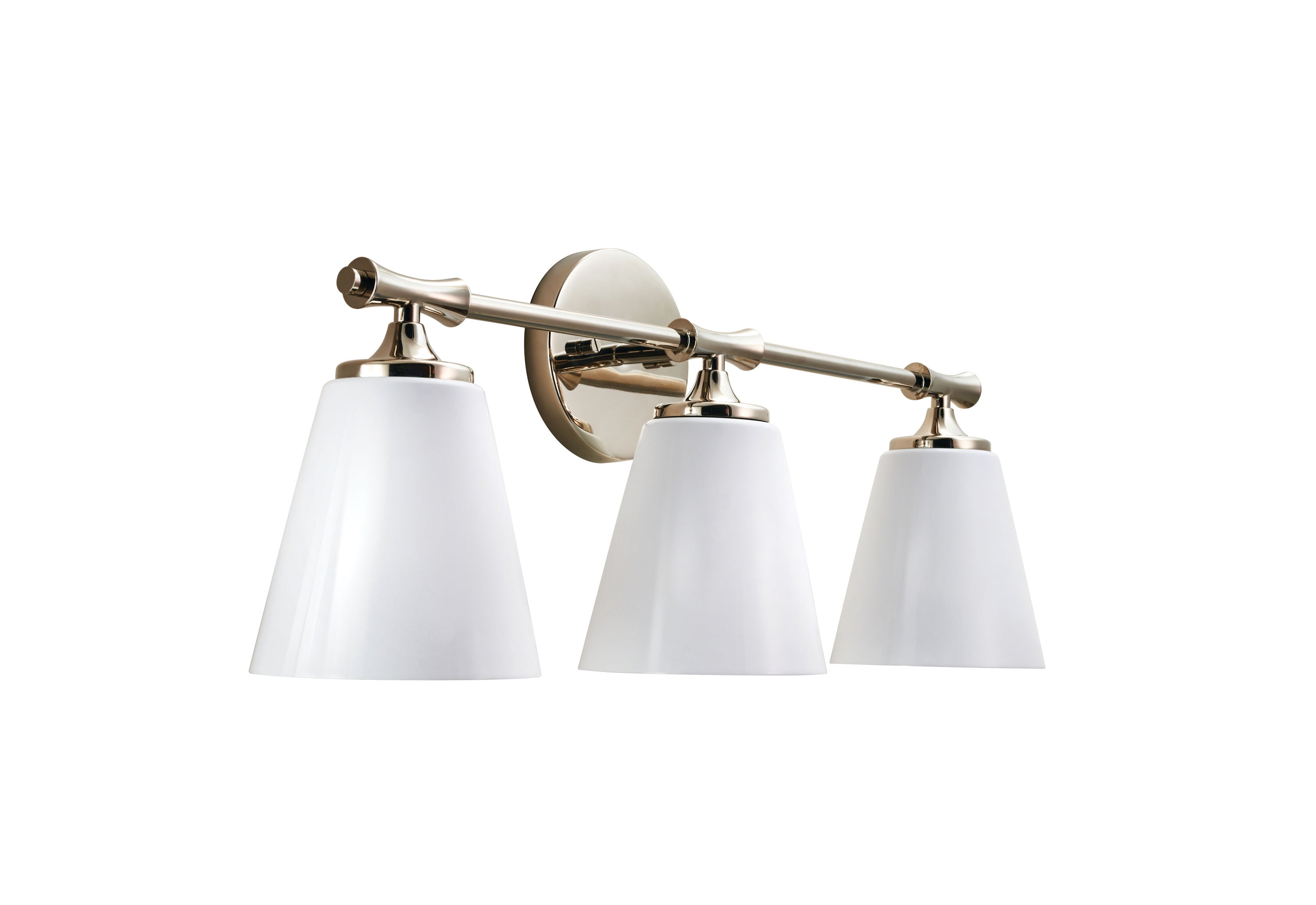 Kichler 37543 Vinoy 24.5-in 3 -Light Gloss Nickel Modern/contemporary Vanity light bar