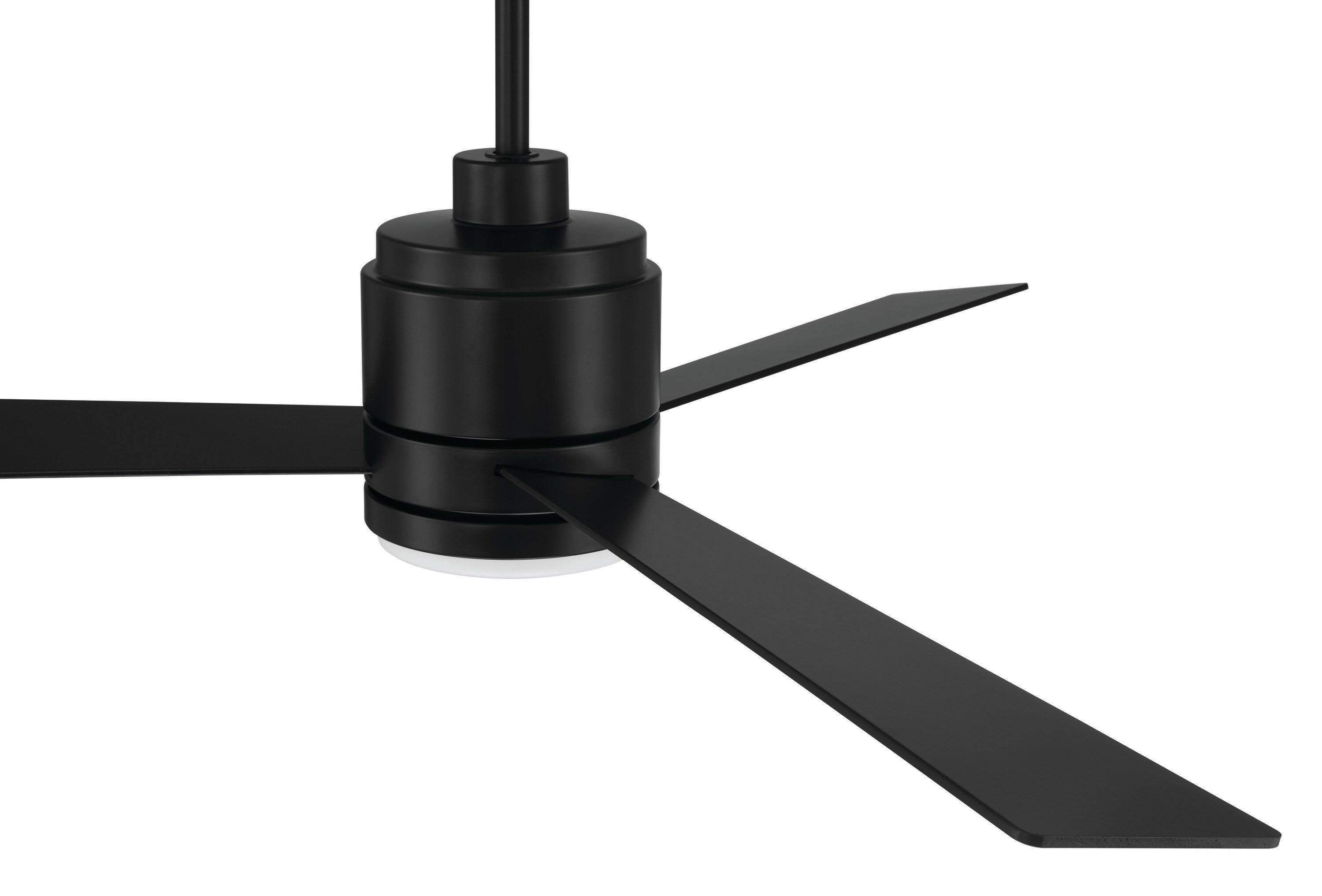 Flat Black 52" Ceiling Fan with Frost White Acrylic Light