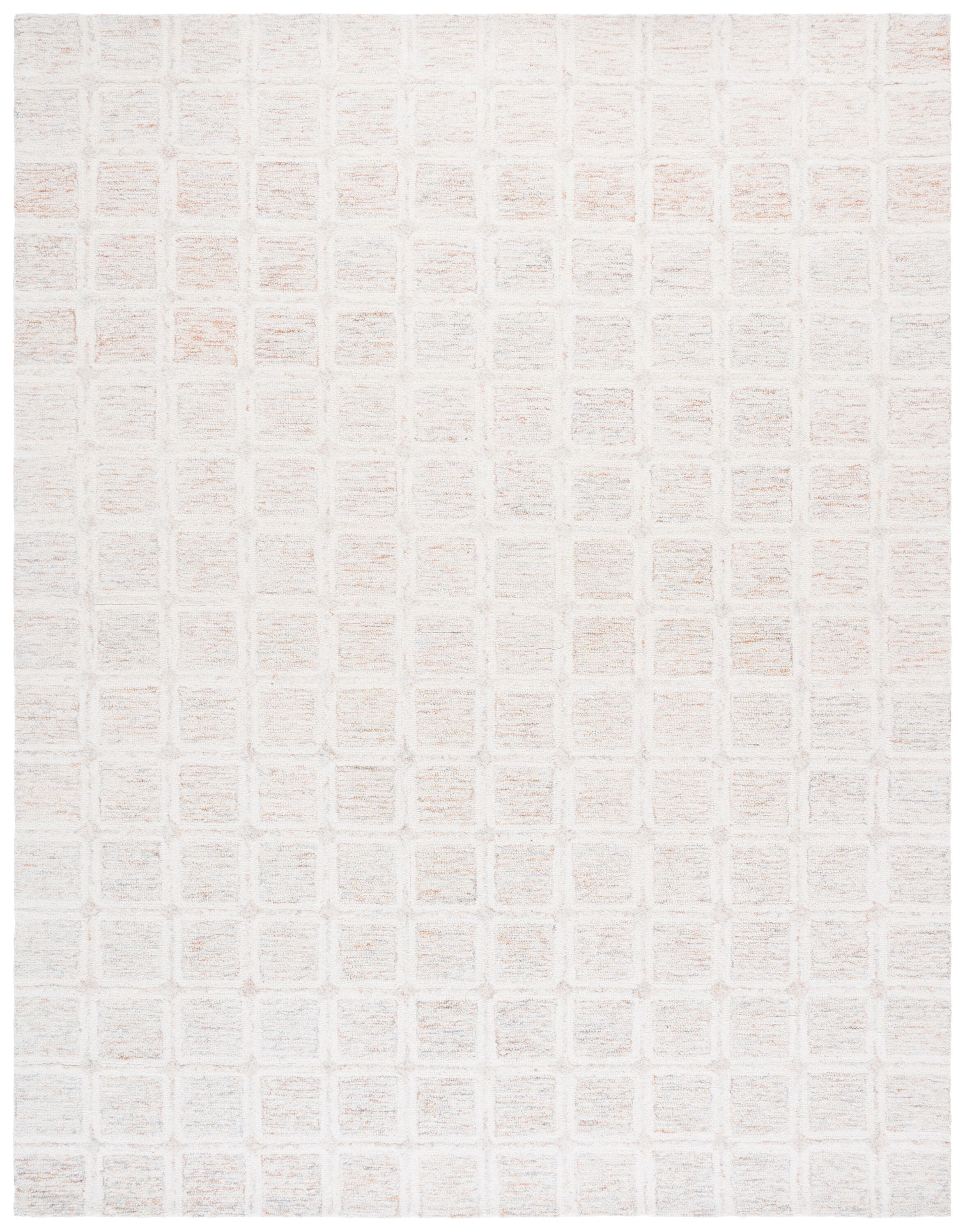 Pine 117P Rust Grey 8 x 10 Rectangular Area rug