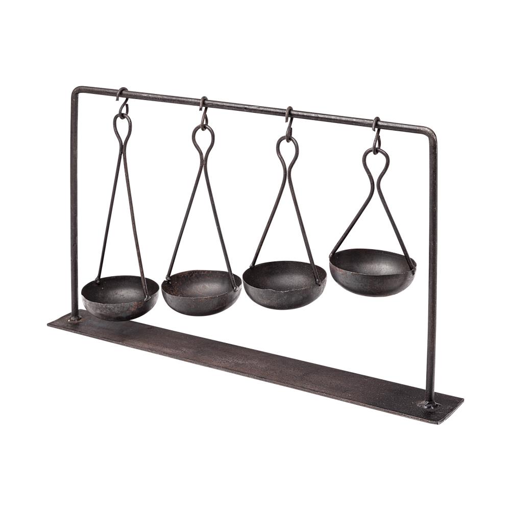 Mercana 13-in Black Metal Vintage Inspired Weighing Scale Tabletop  Decoration at