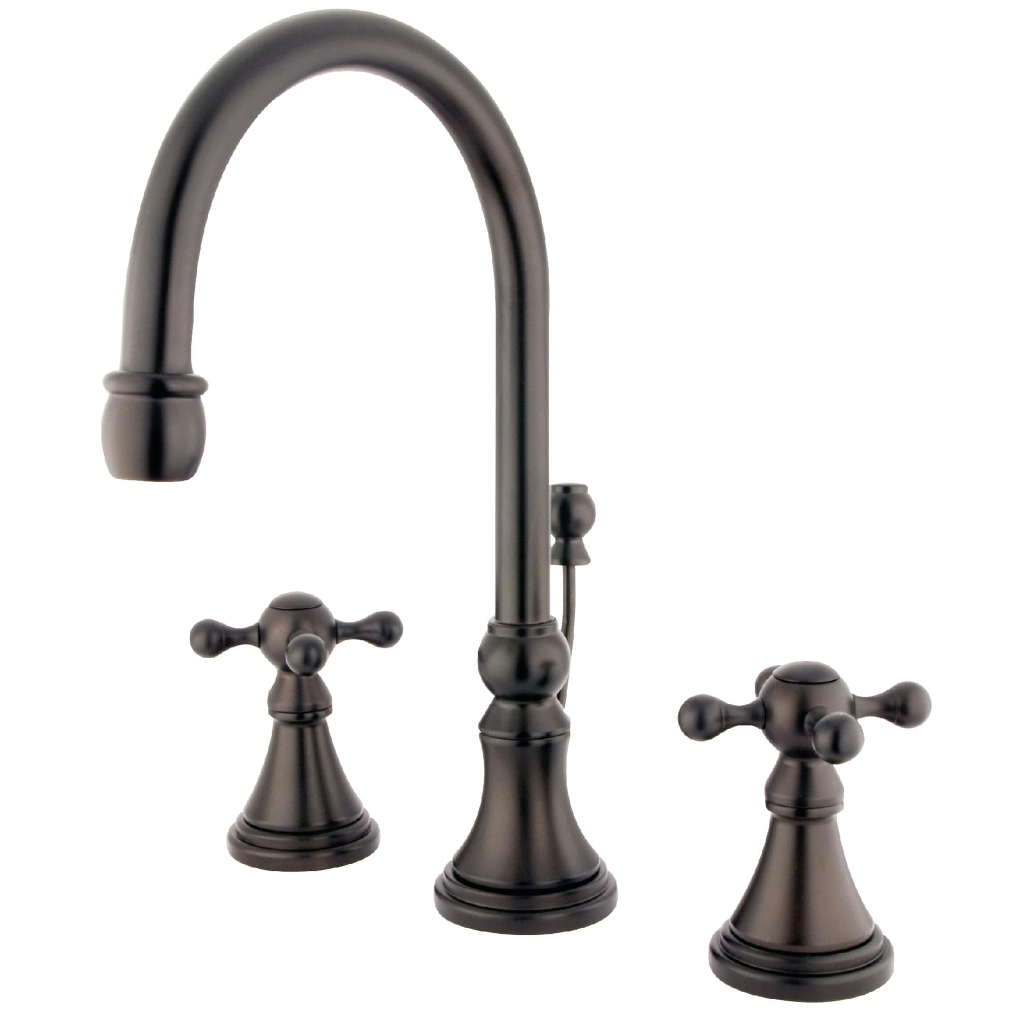 Elements of Design ES2985KX Oil-rubbed bronze Widespread 2-handle High-arc Residential Handle Bathroom Sink Faucet with Drain