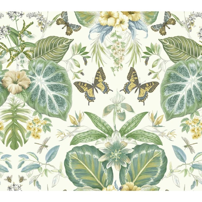 Wallpaper Roll Botanical Insects Nature Floral Illustrations Garden 24in x 27ft 