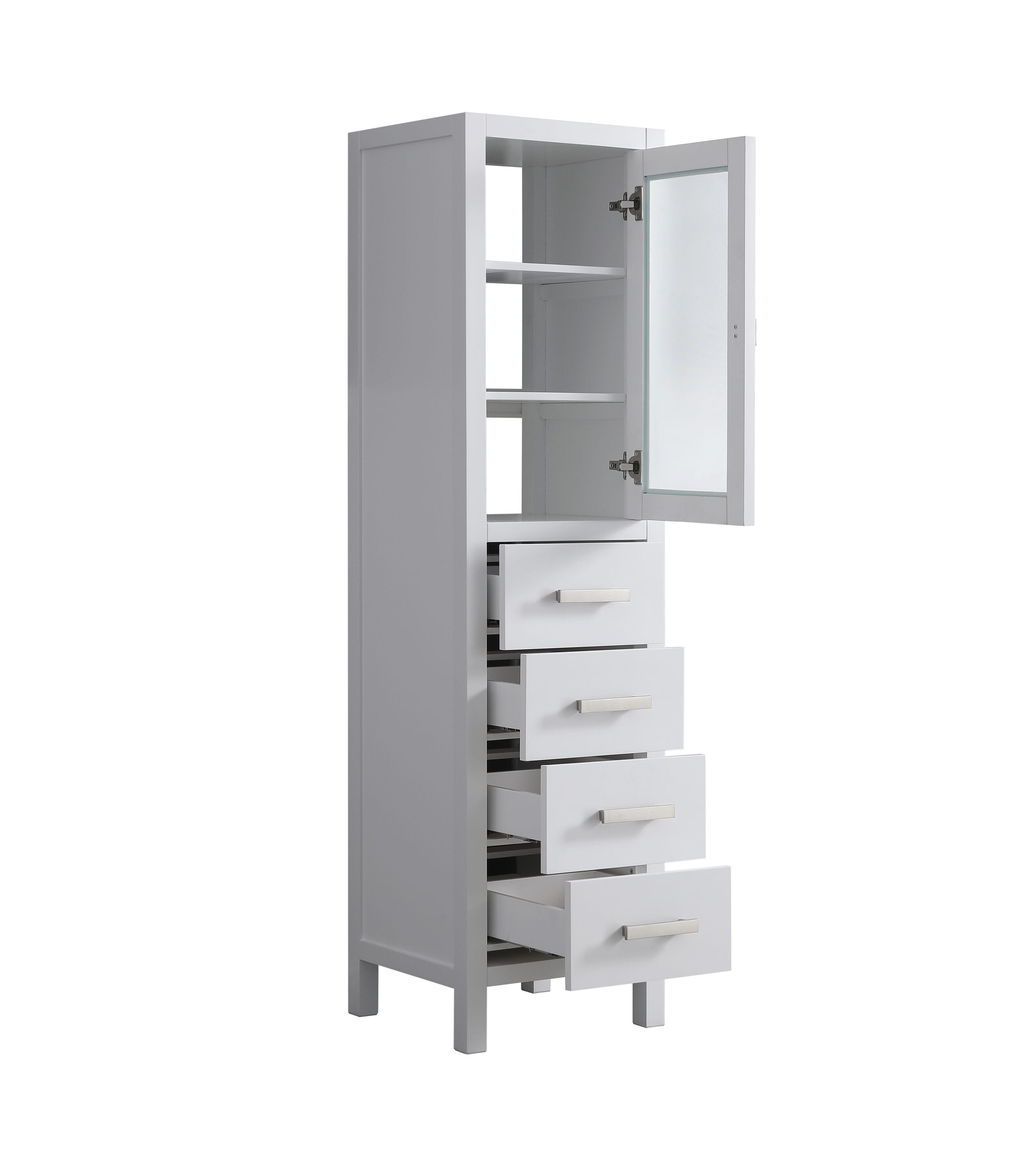 Design Element CAB004-W Linen-Cabinets - View #3