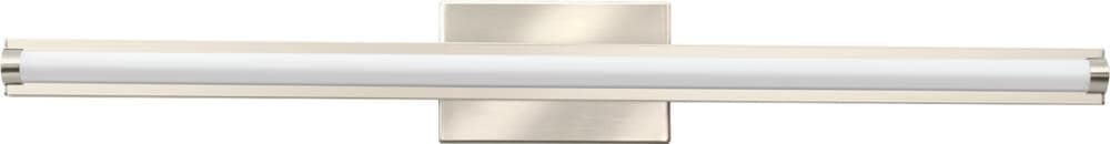 Contemporary 33'' Nickel Brushed Square LED Vanity Light