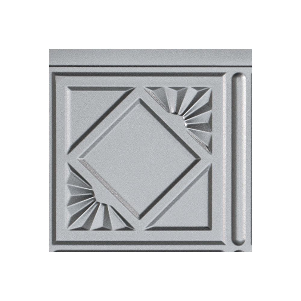 Fasade X5509 6-in x 6-in Argent Silver Backsplash Panels