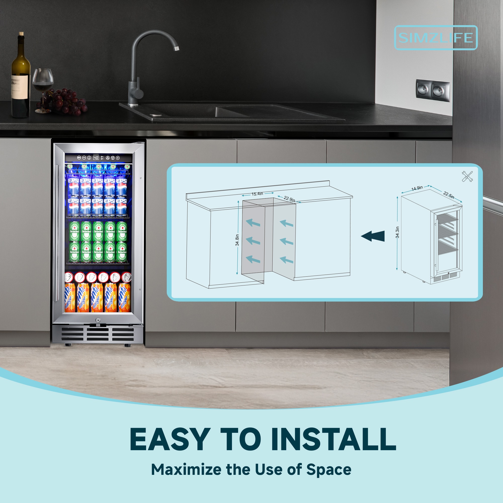 SIMZLIFE BRUC-36 Beverage-Dispensers - View #3