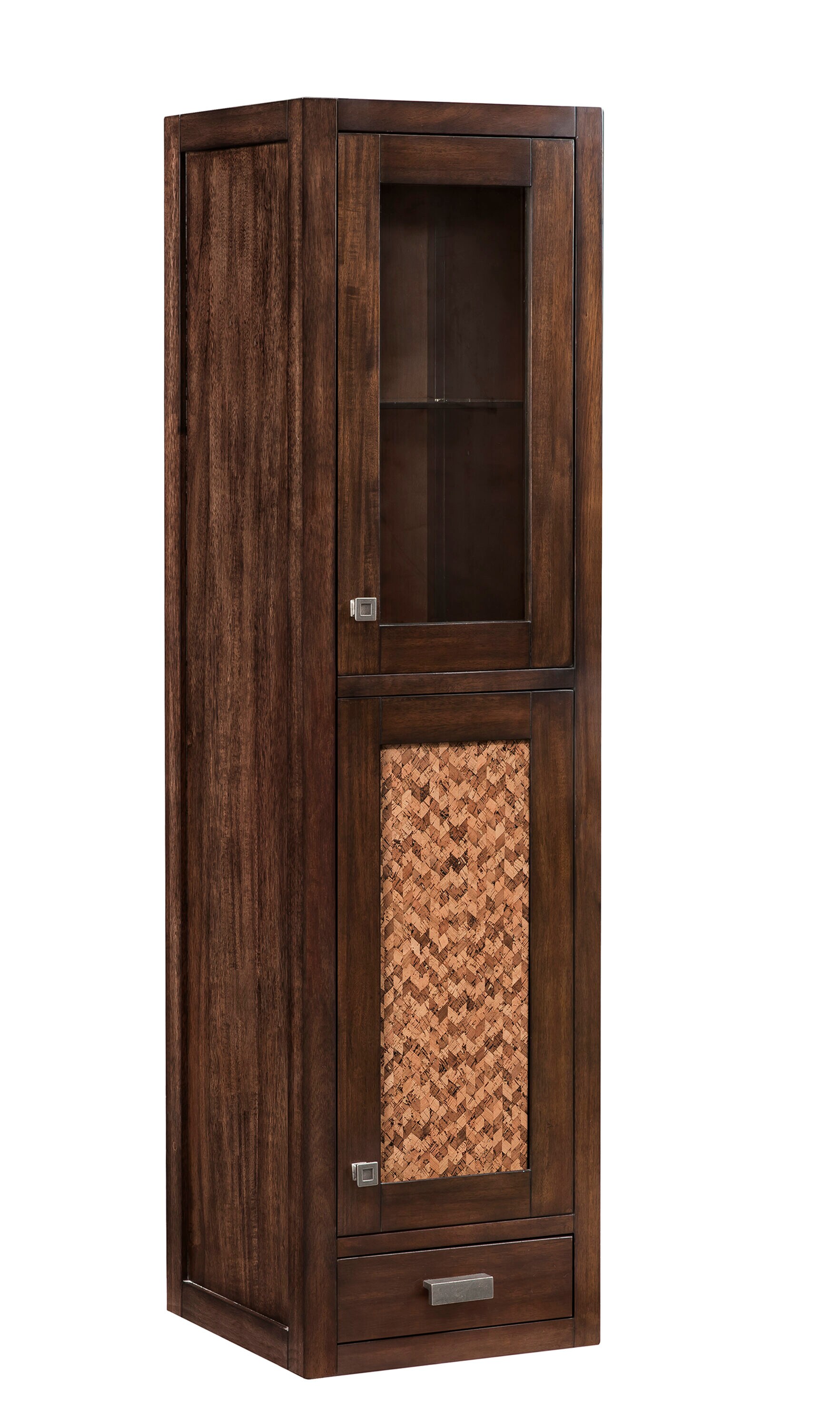 James Martin Vanities Addison 14.9-in x 55.6-in x 14.9-in Mid-century Acacia Soft Close Bathroom Wall Cabinet