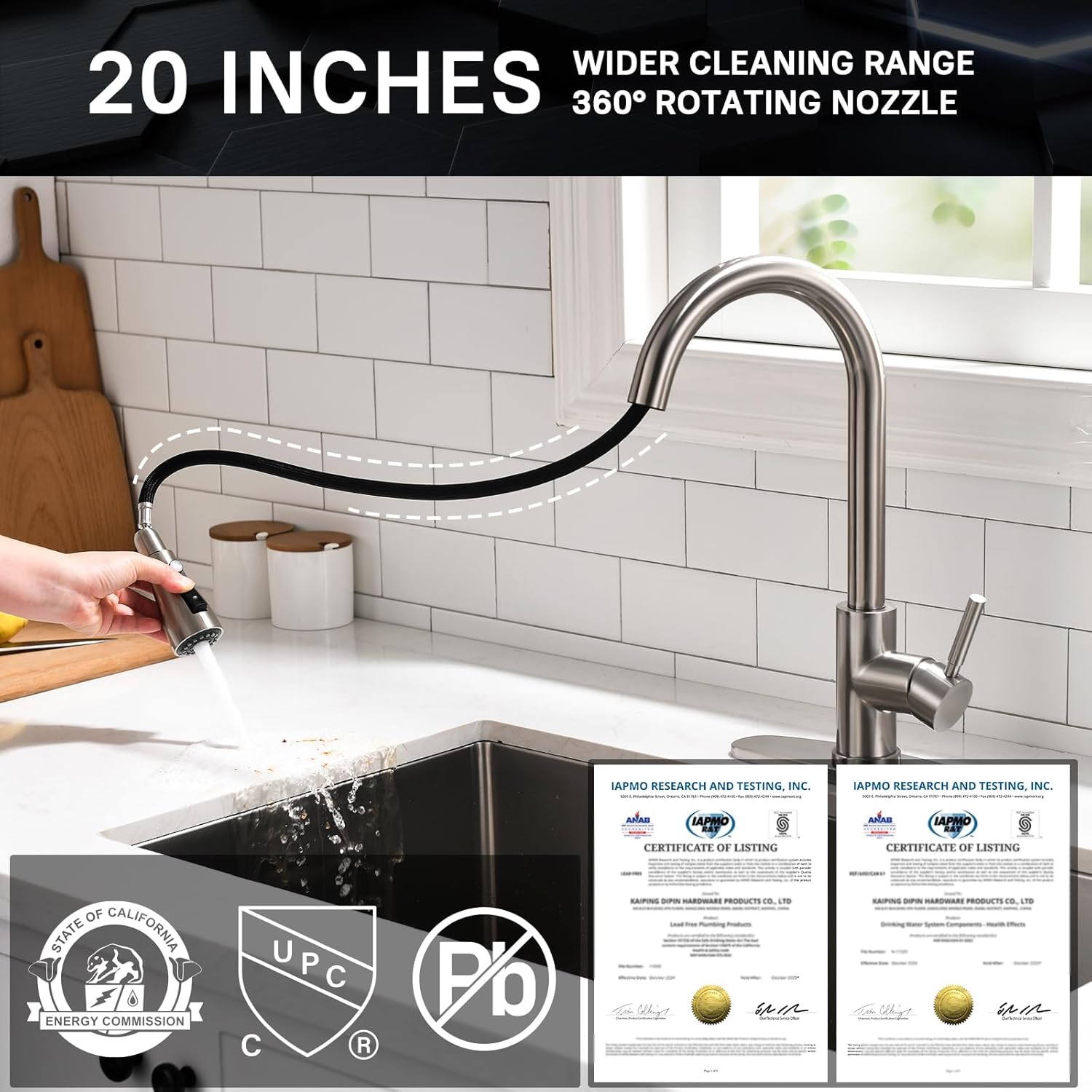 WEWE B01H3OMH7Y Kitchen-Faucets - View #2