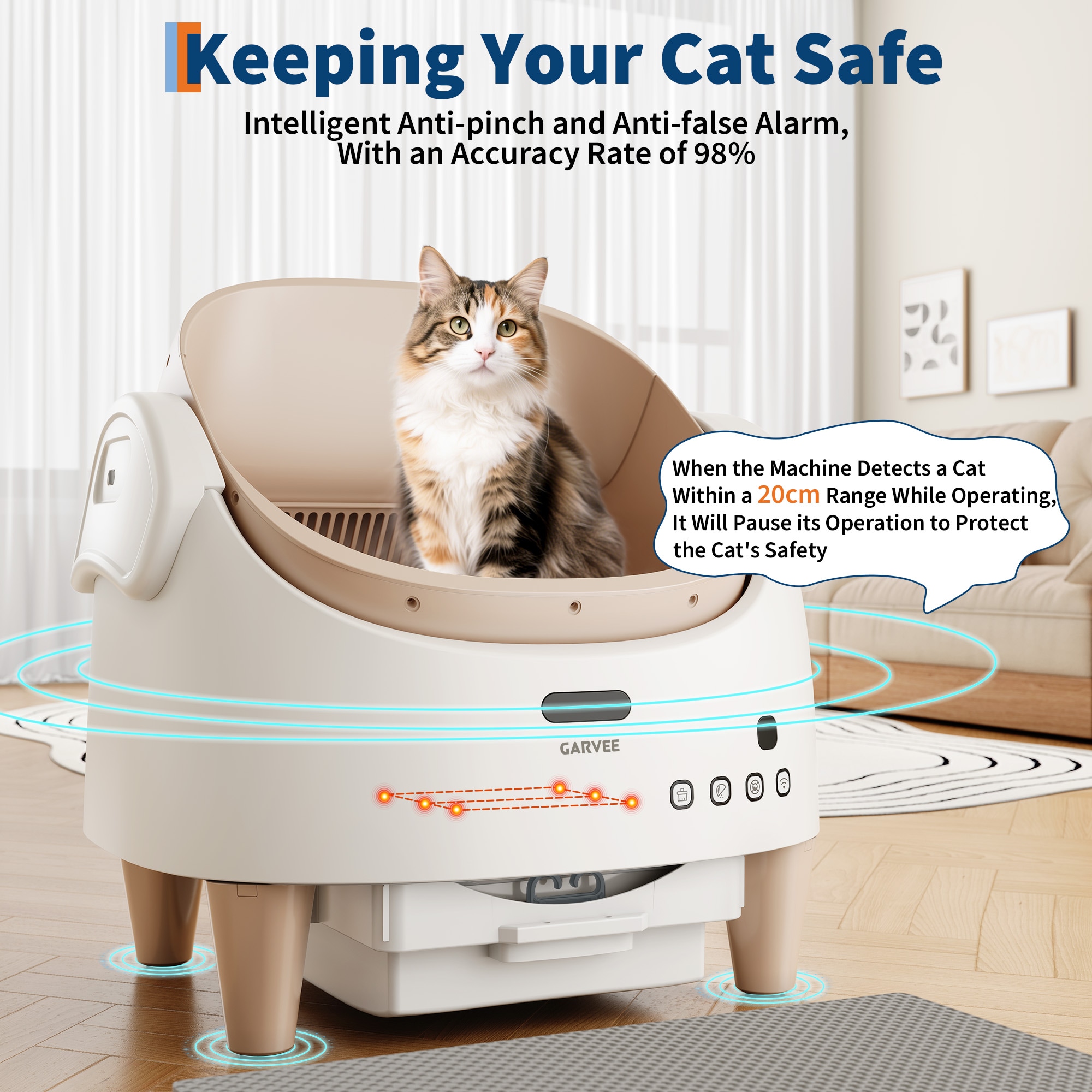 Garvee BMRCTDHFALPHQYWR8VQX Cat-Litter-Box - View #2