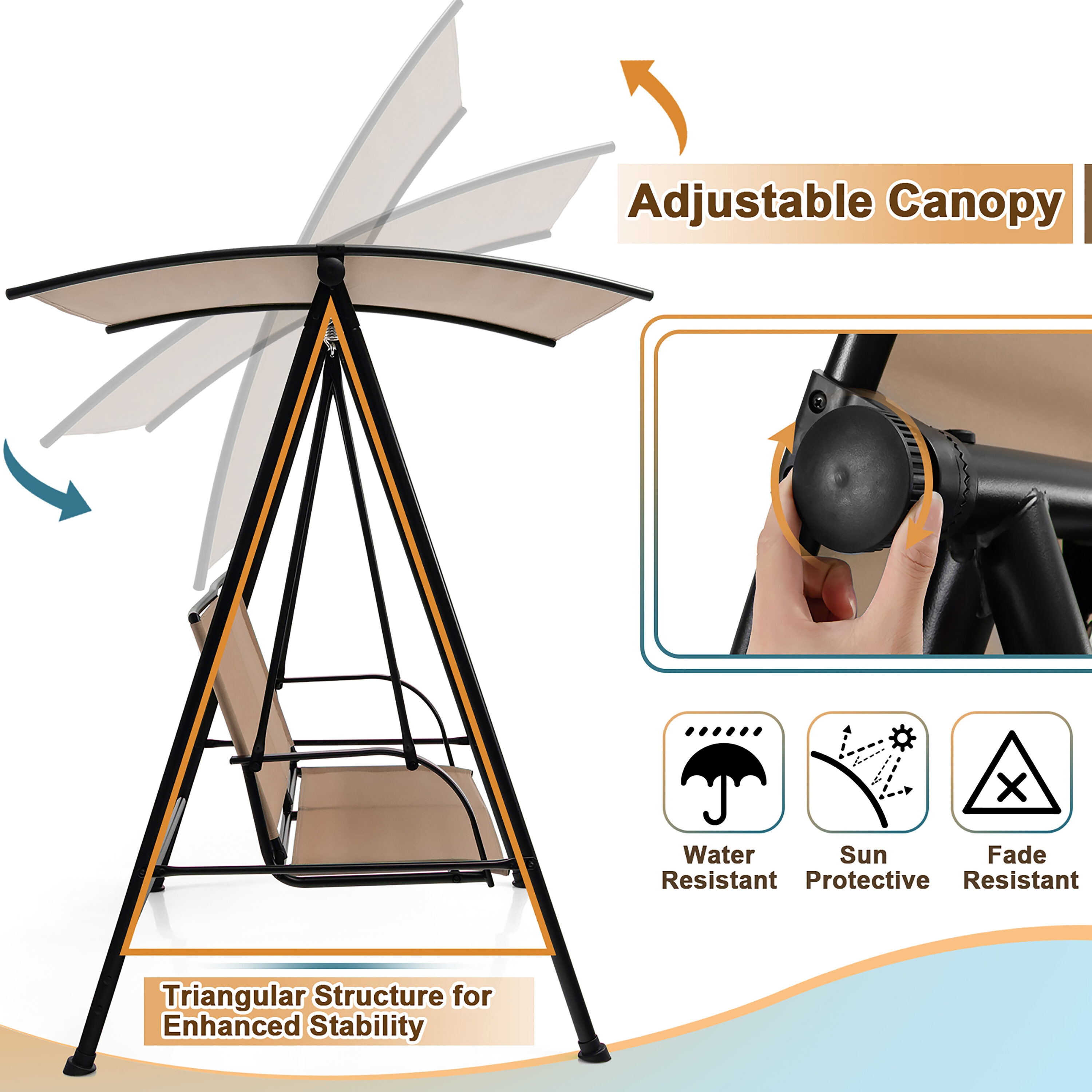 Costway NP10403BE Swing-Gliders - View #3