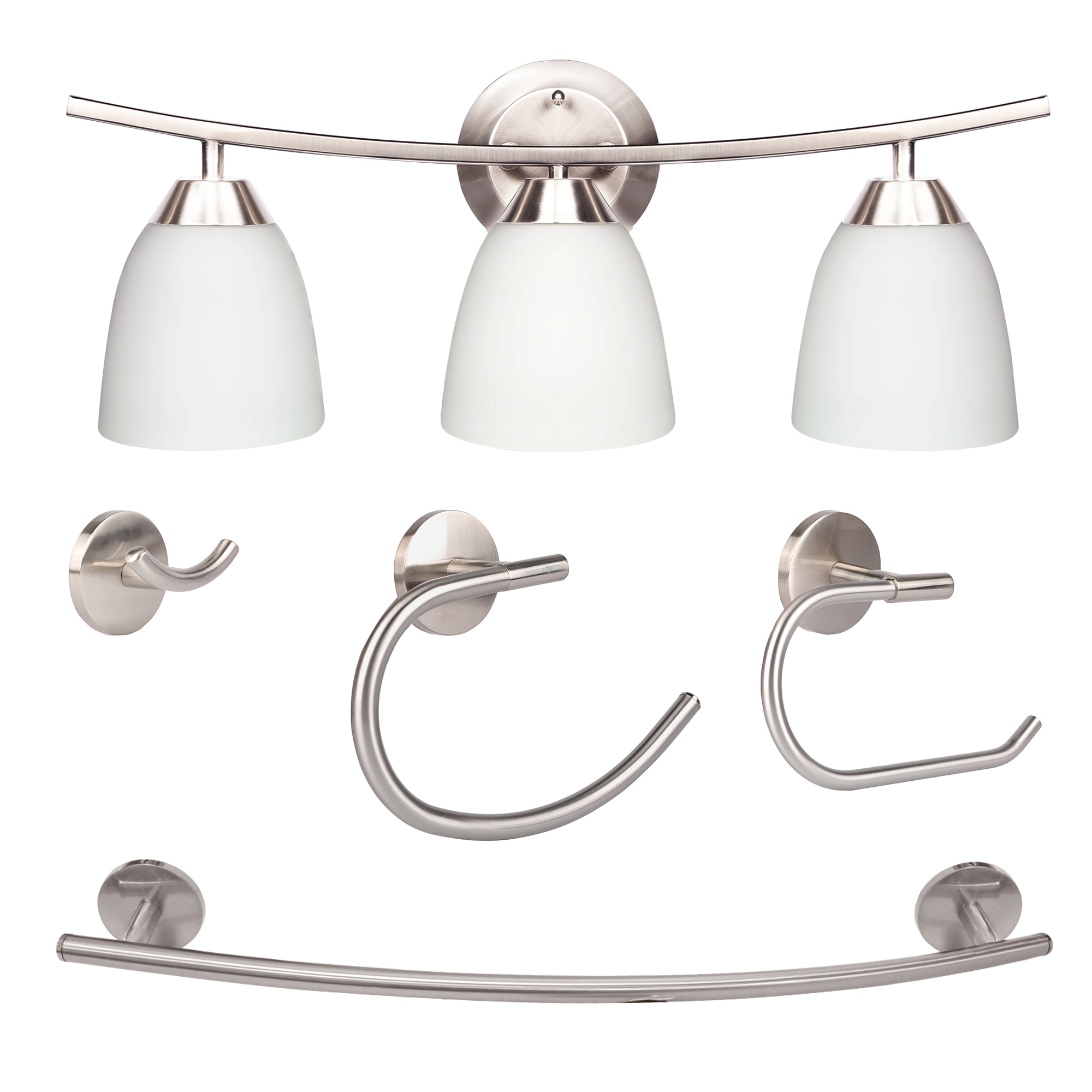 Lucere VB45360-120-LW vanity light set 22-in 3 -Light Brushed Nickel Modern/contemporary Vanity light