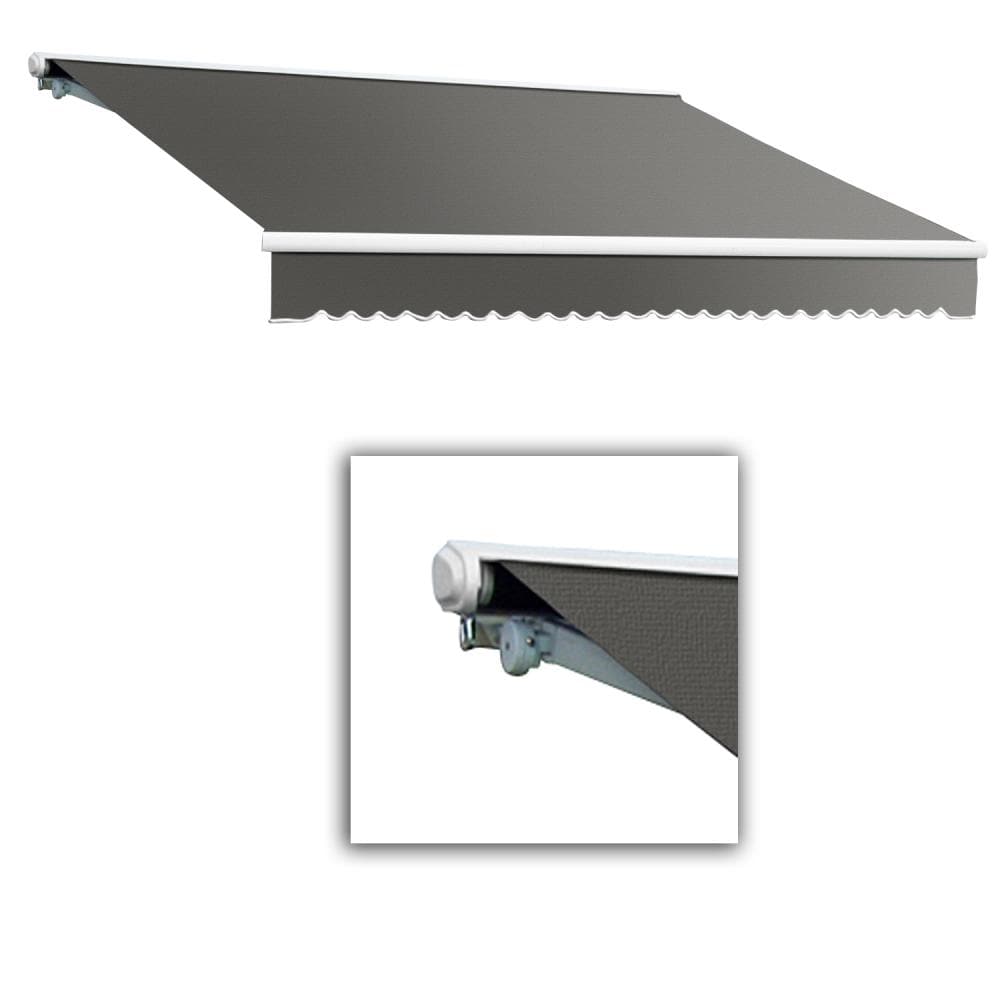 Awntech SCR10-L-G Galveston 120-in Wide x 96-in Projection x 10-in Height Fabric Dove Gray Solid Motorized Retractable Patio Awning