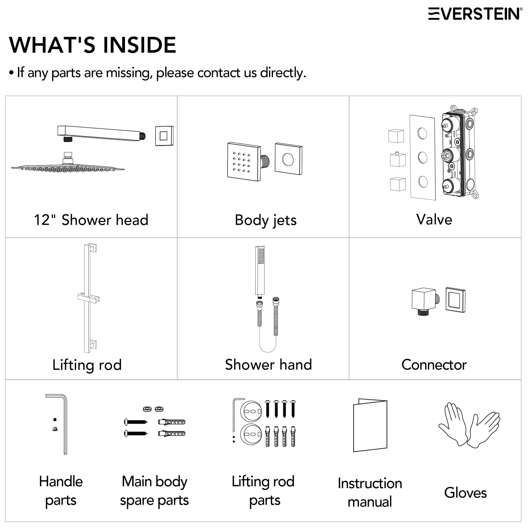 EVERSTEIN SFS-1016-NK12 Tub-Shower-Faucets - View #13