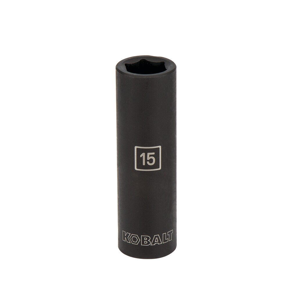 Kobalt 80787 Metric 3/8-in Drive 15mm 6-point Impact Socket Individual