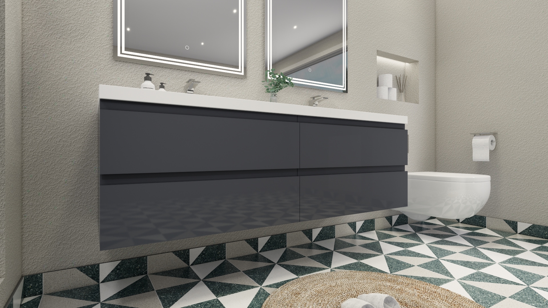 Moreno Bath MOB72-GR Bath-Vanity-Combo - View #6