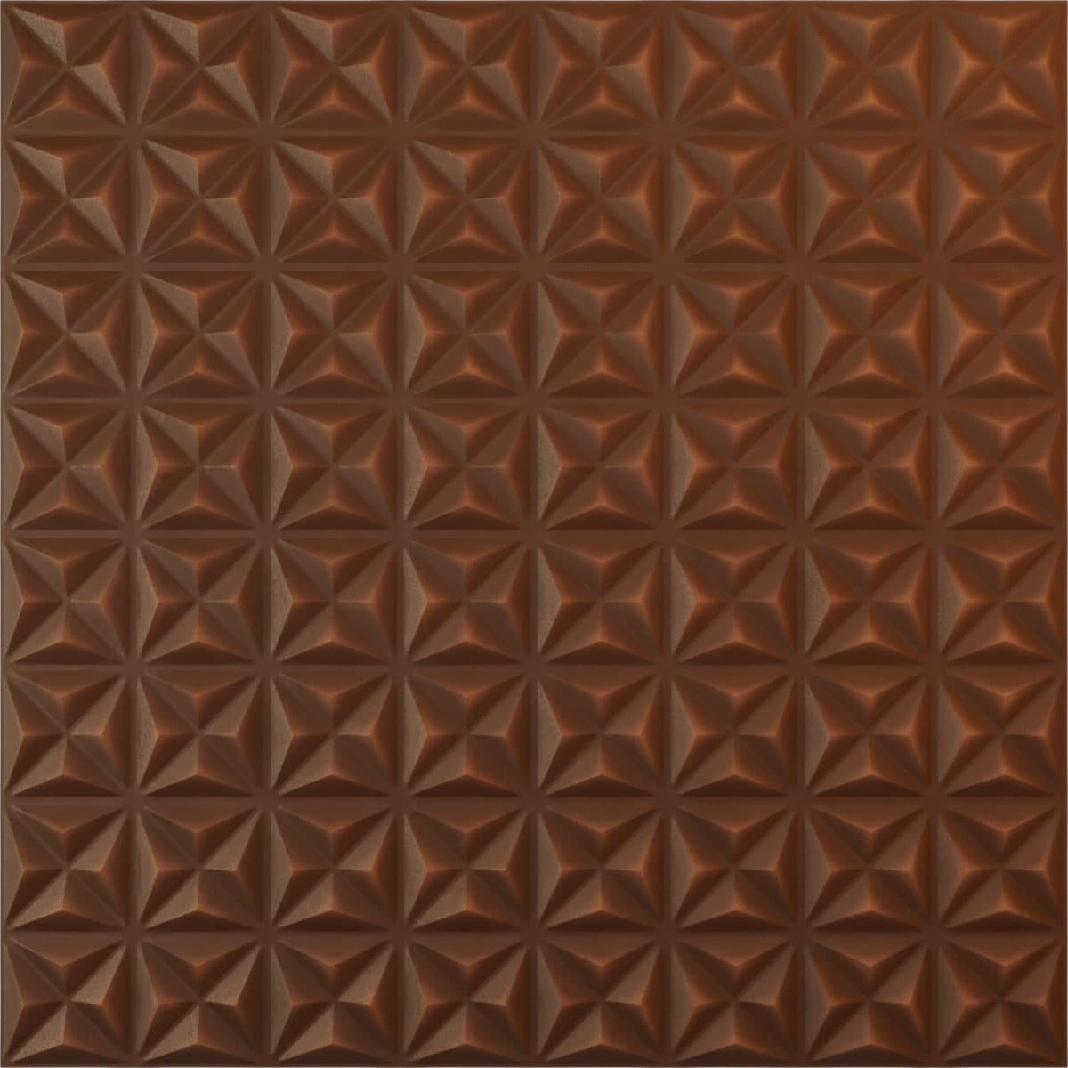 Ekena Millwork WP20X20CIDRU 19-5/8-in x 19-5/8-in Embossed Paintable/Stainable Red PVC Geometric Wall Panel ( 2.67-sq ft )