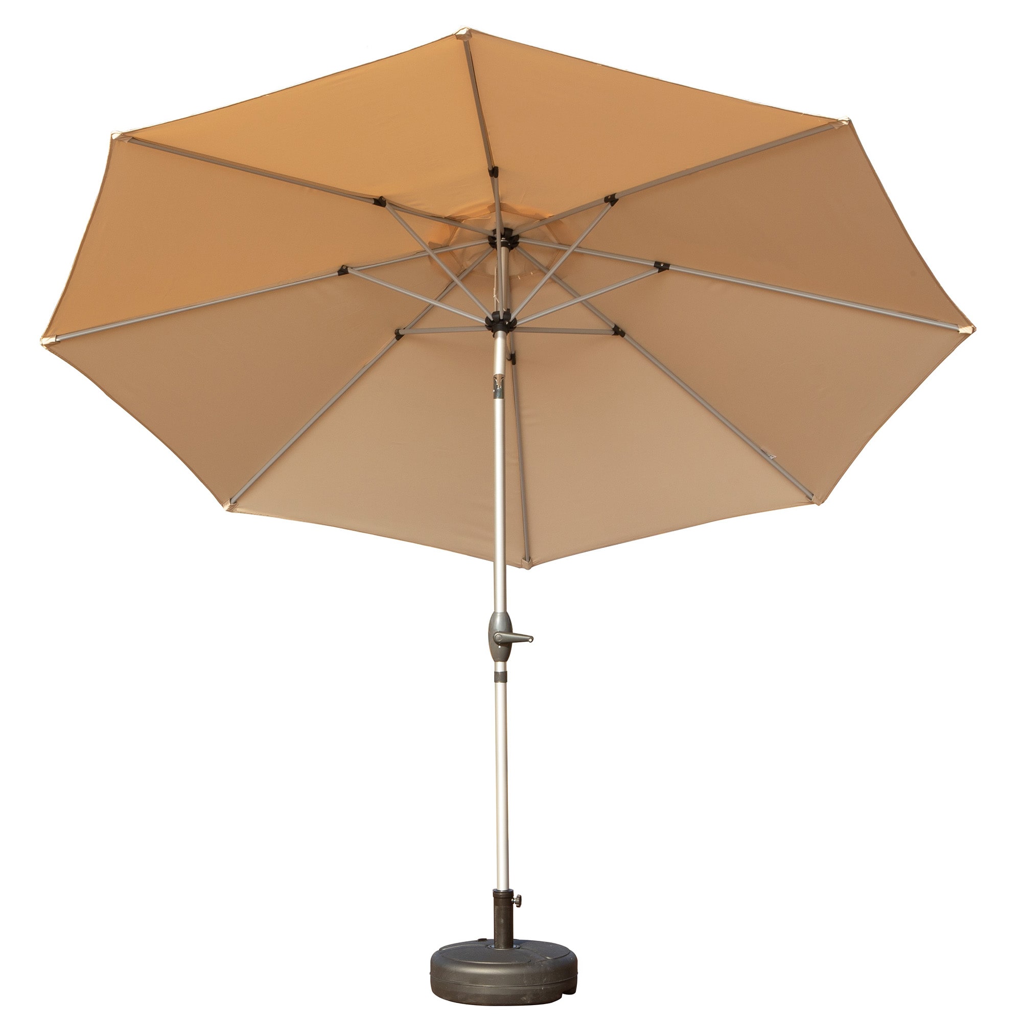 ToolCat BZ2-87-PW 10-ft Steel Off-white Push-button Tilt Market Patio Umbrella