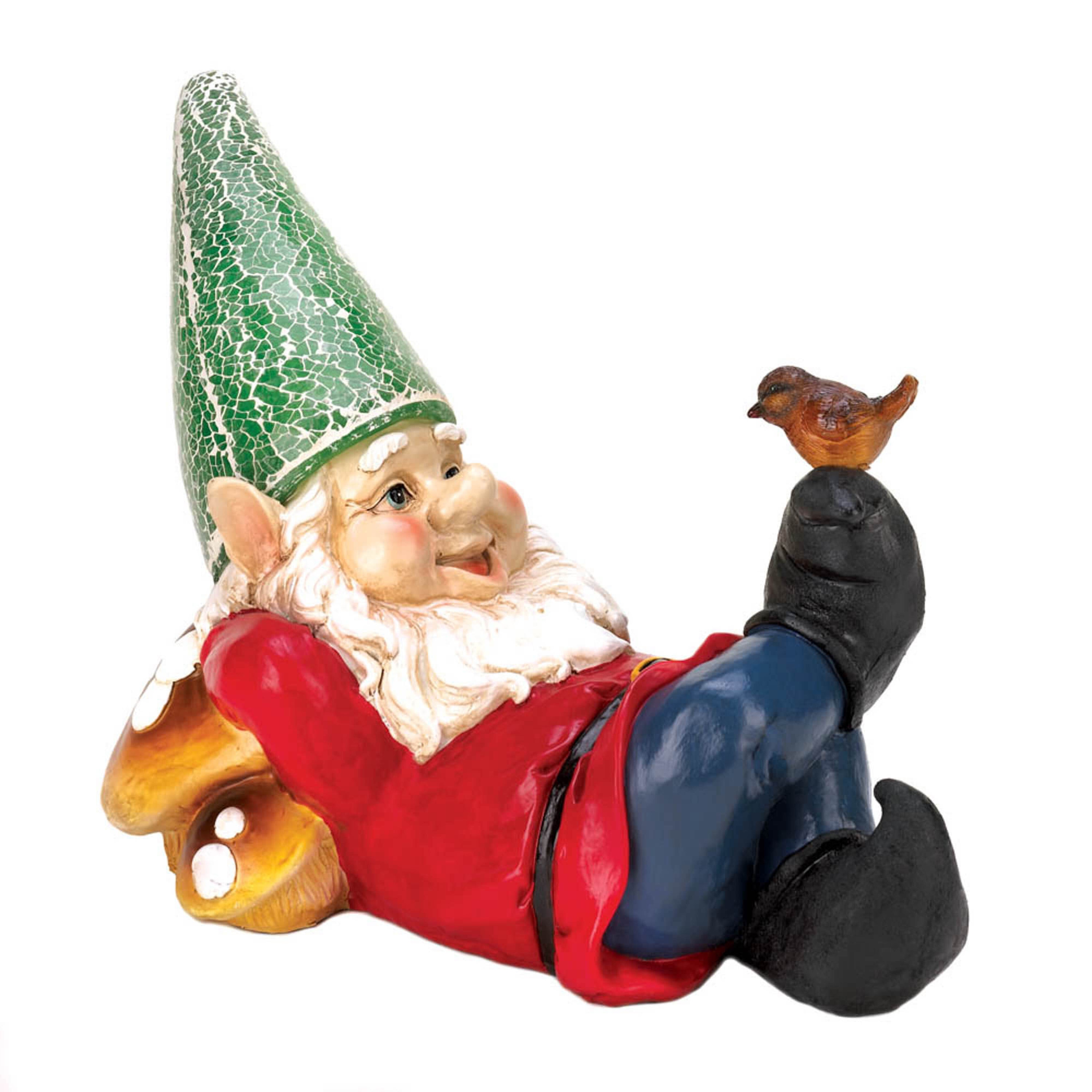 Zingz & Thingz 4504515V 9-Inches H x 6-Inches W Multiple colors/finishes Gnome Garden Statue