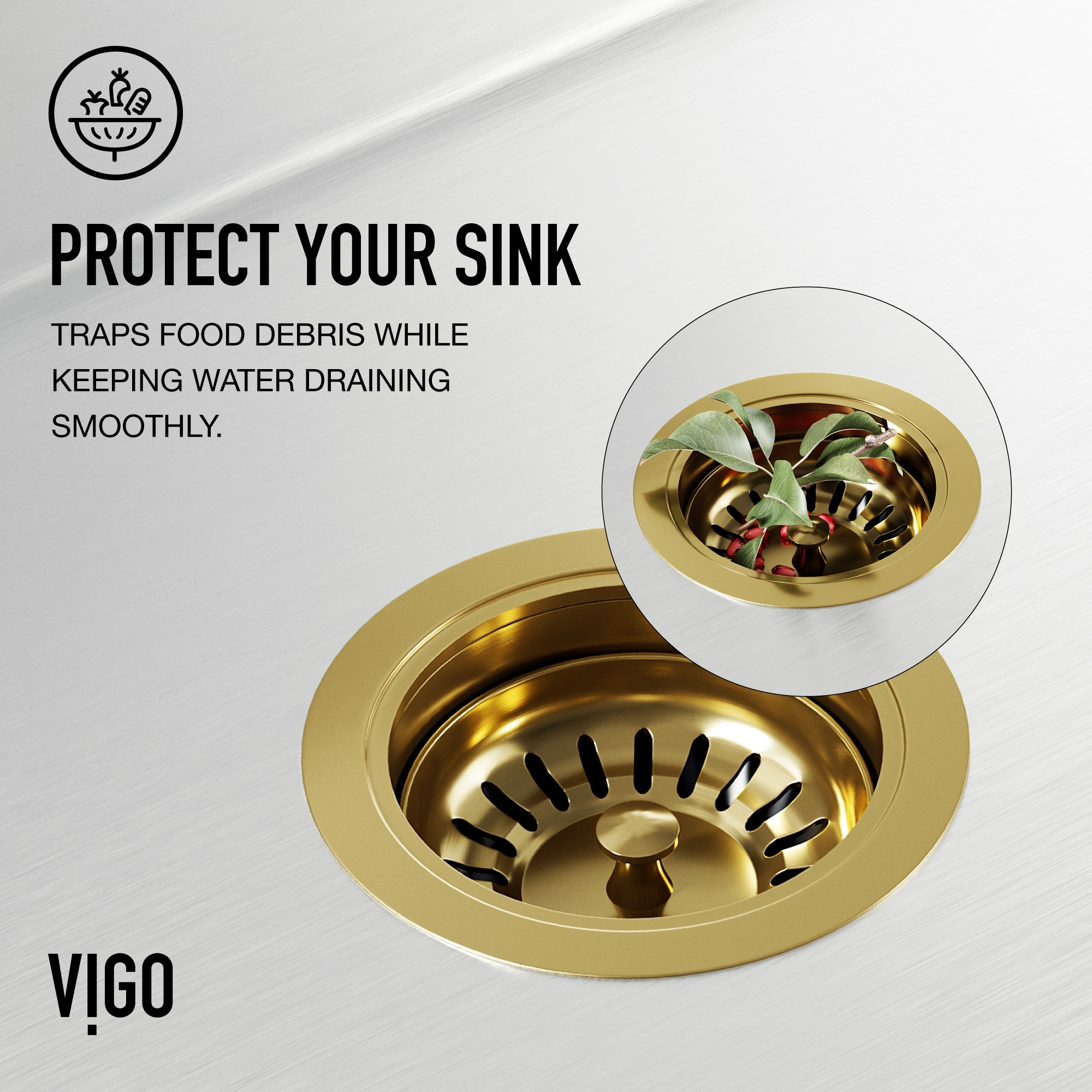 VIGO VGSTRAINERMG Kitchen-Sink-Strainers - View #2