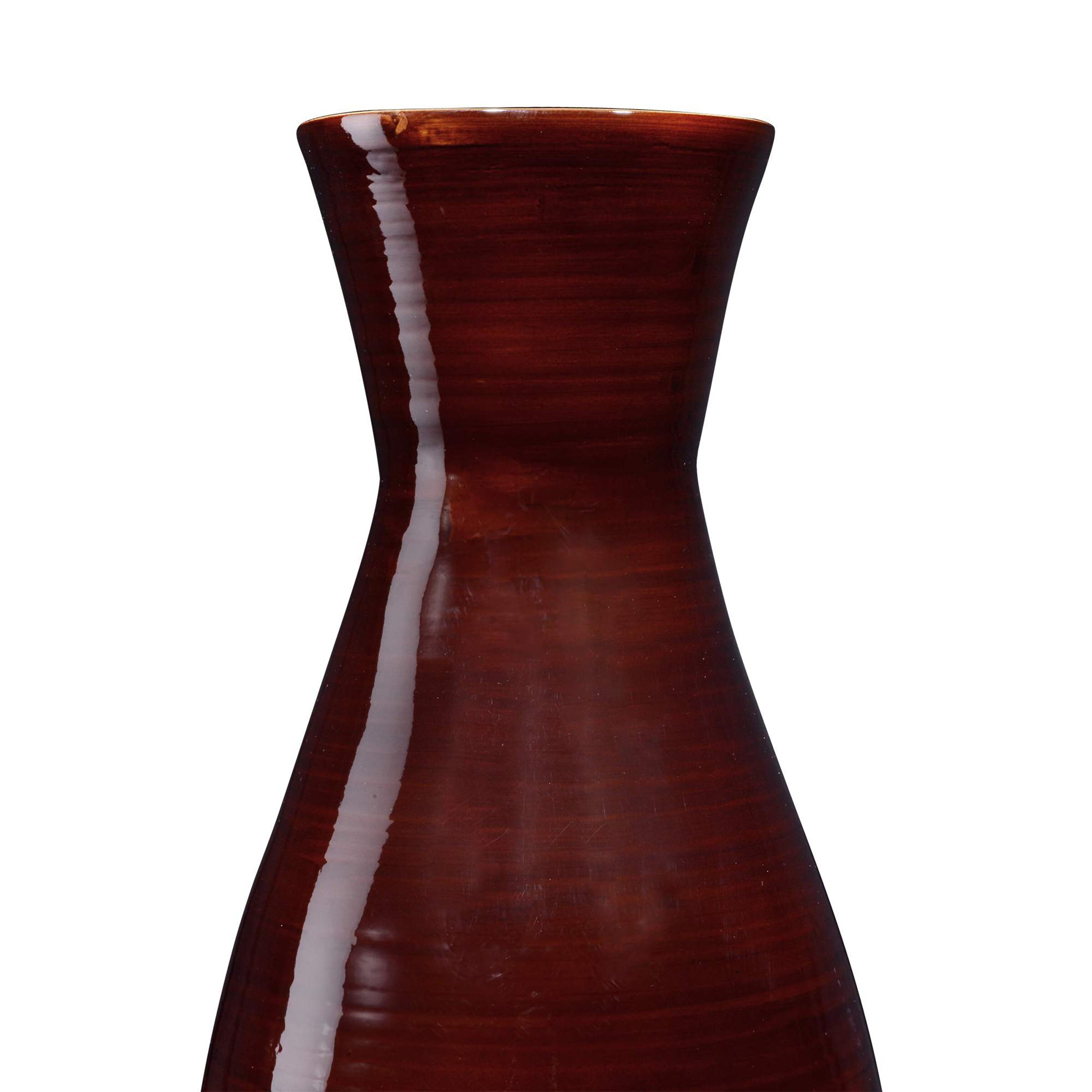 Decorative Contemporary Tall Trumpet Shape Floor Vase, Brown