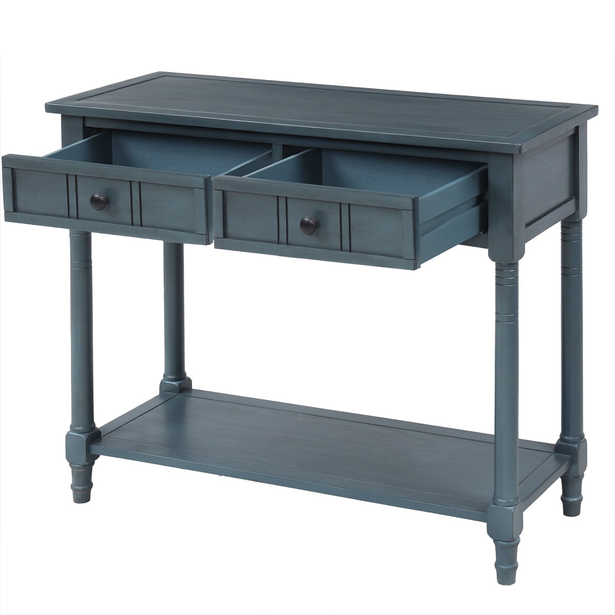 AHIOU HOME Midcentury Navy Blue Console Table in the Console Tables ...