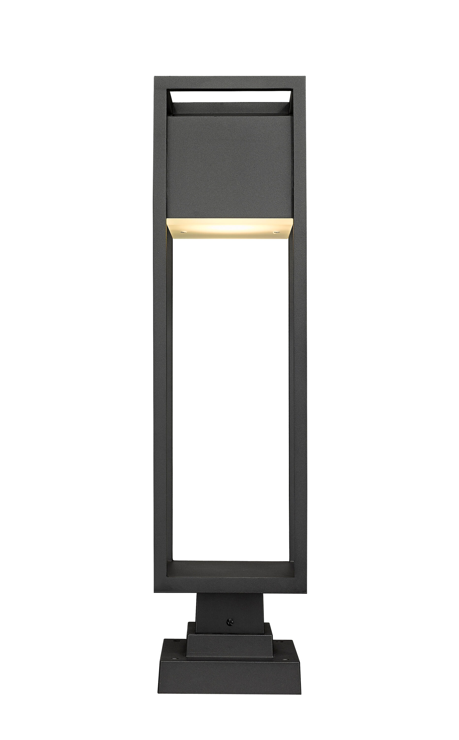 Barwick Black Glass LED Outdoor Pier Mount Light
