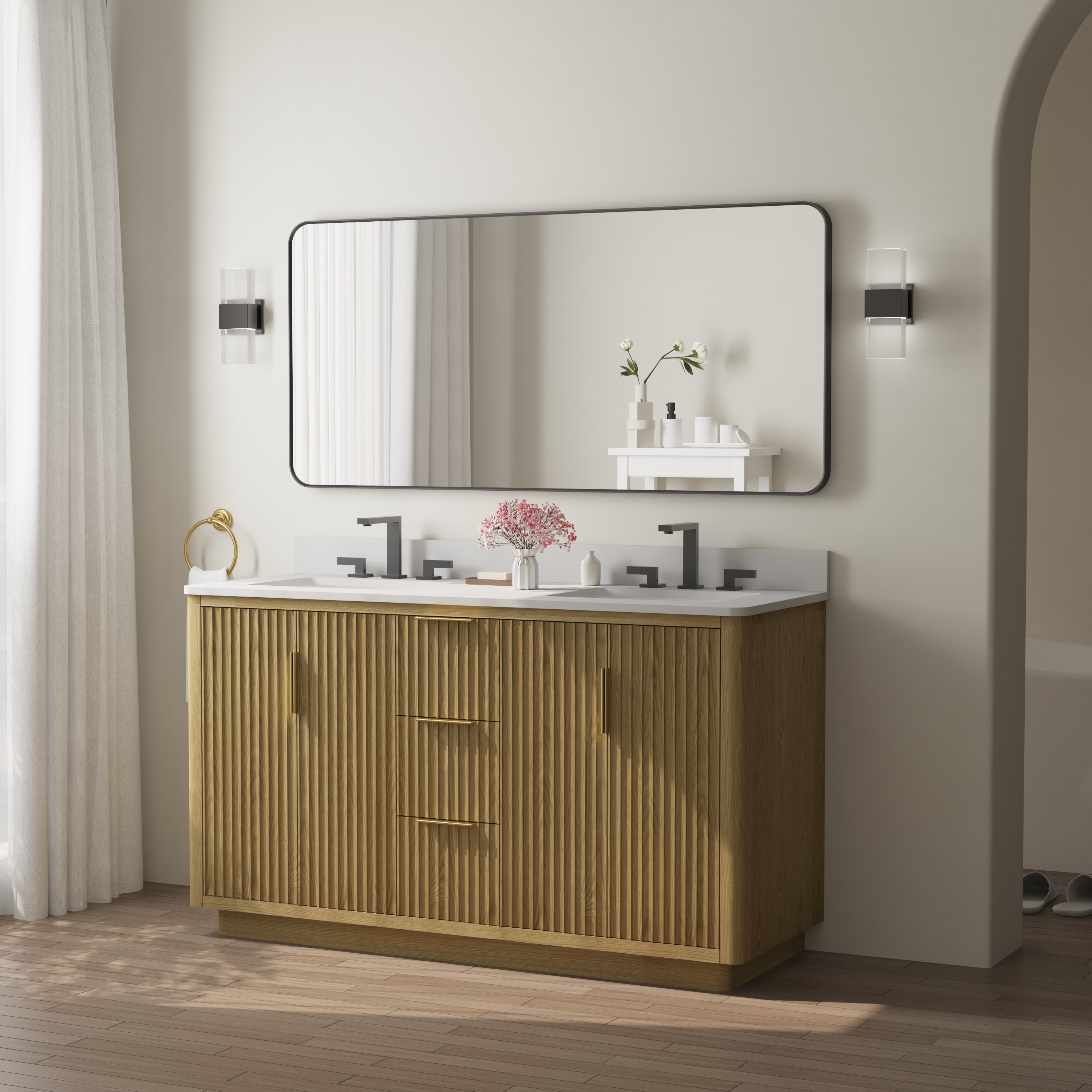 WELLFOR F1MR6028MB Framed-Bath-Mirrors - View #3