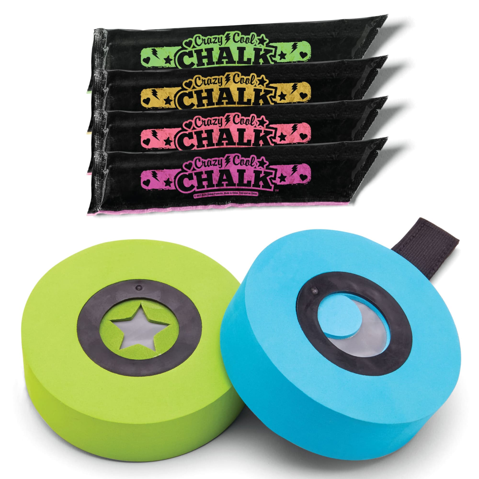 Crazy Cool Chalk Stomp Stampers Washable Outdoor Chalk Set
