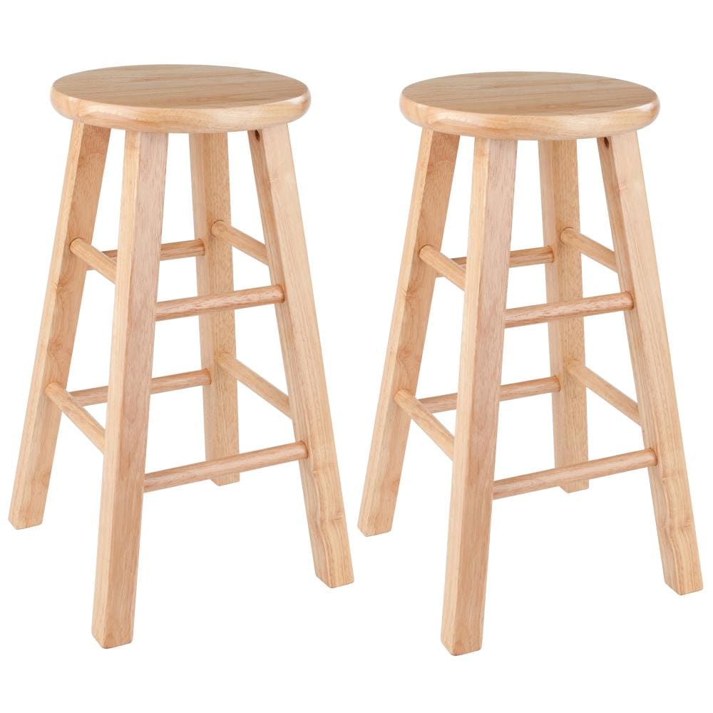 Winsome Wood 83224 Pacey Set of 2 Natural 24.2-in H Counter height Bar Stool