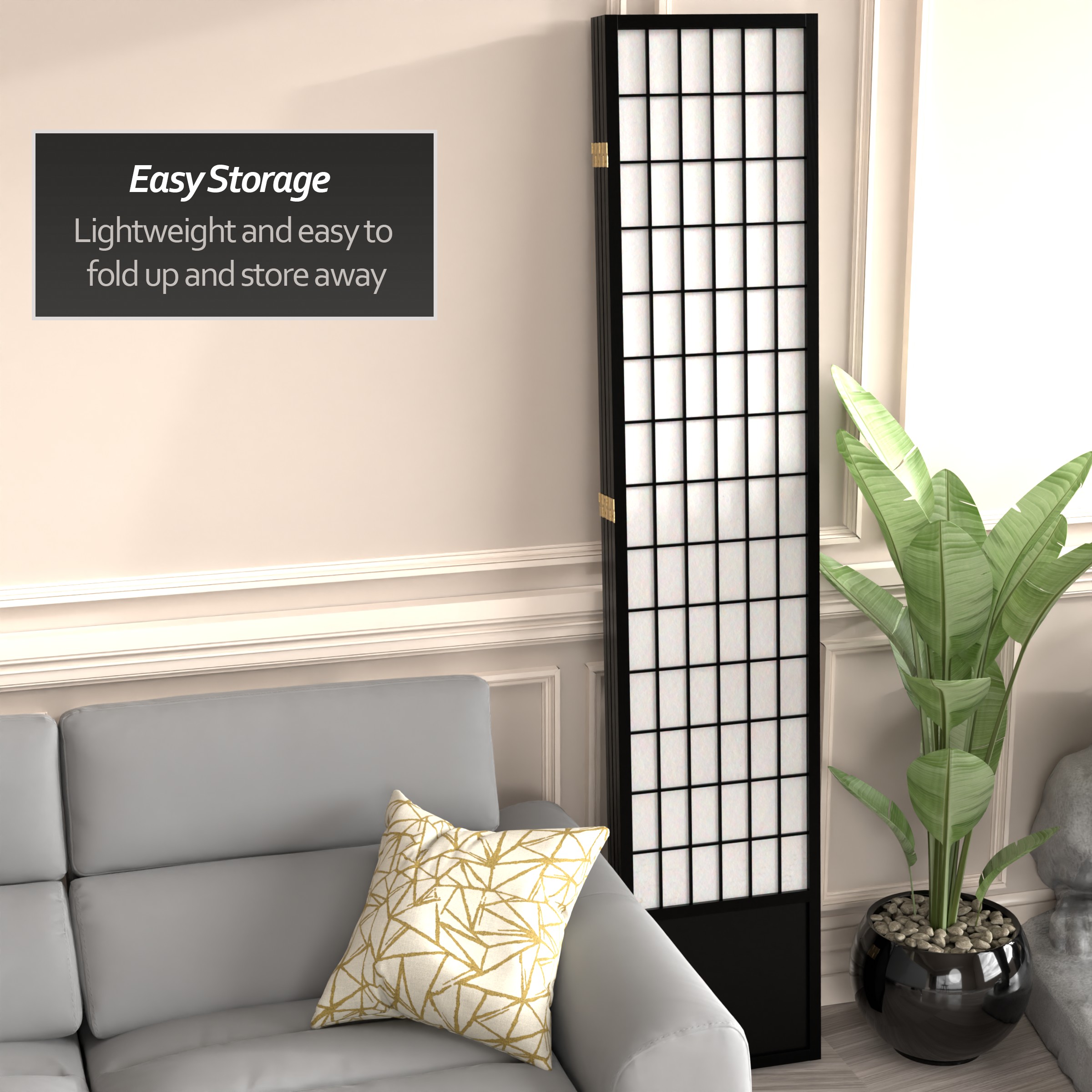 Red Lantern 84WP-BLK-4P Indoor-Privacy-Screens - View #6