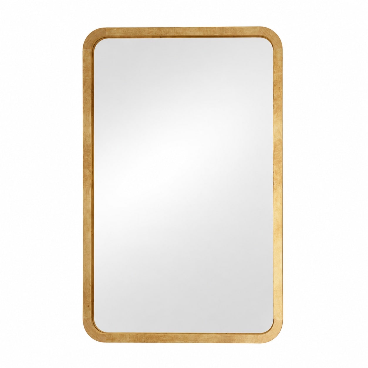 Aoibox  24 in W x 36 in H Natural Wood Framed Rectangular Wall Mirror with Tempered Glass and Anti Fog Design