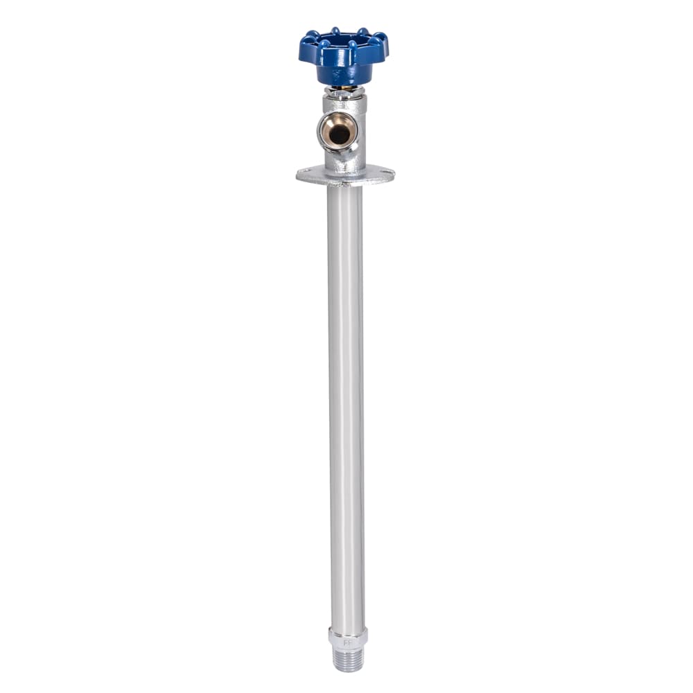 12-Inch Frost Resistant Brass Sillcock with Blue Handwheel