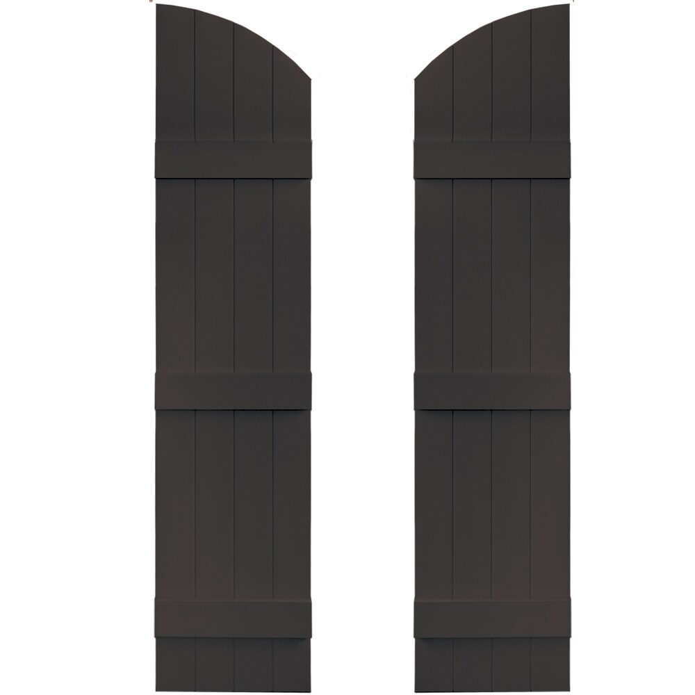 Vantage V5931457010 13.875-in W x 57-in H Musket Brown Board and batten Exterior Shutters ( 1 -Pack )