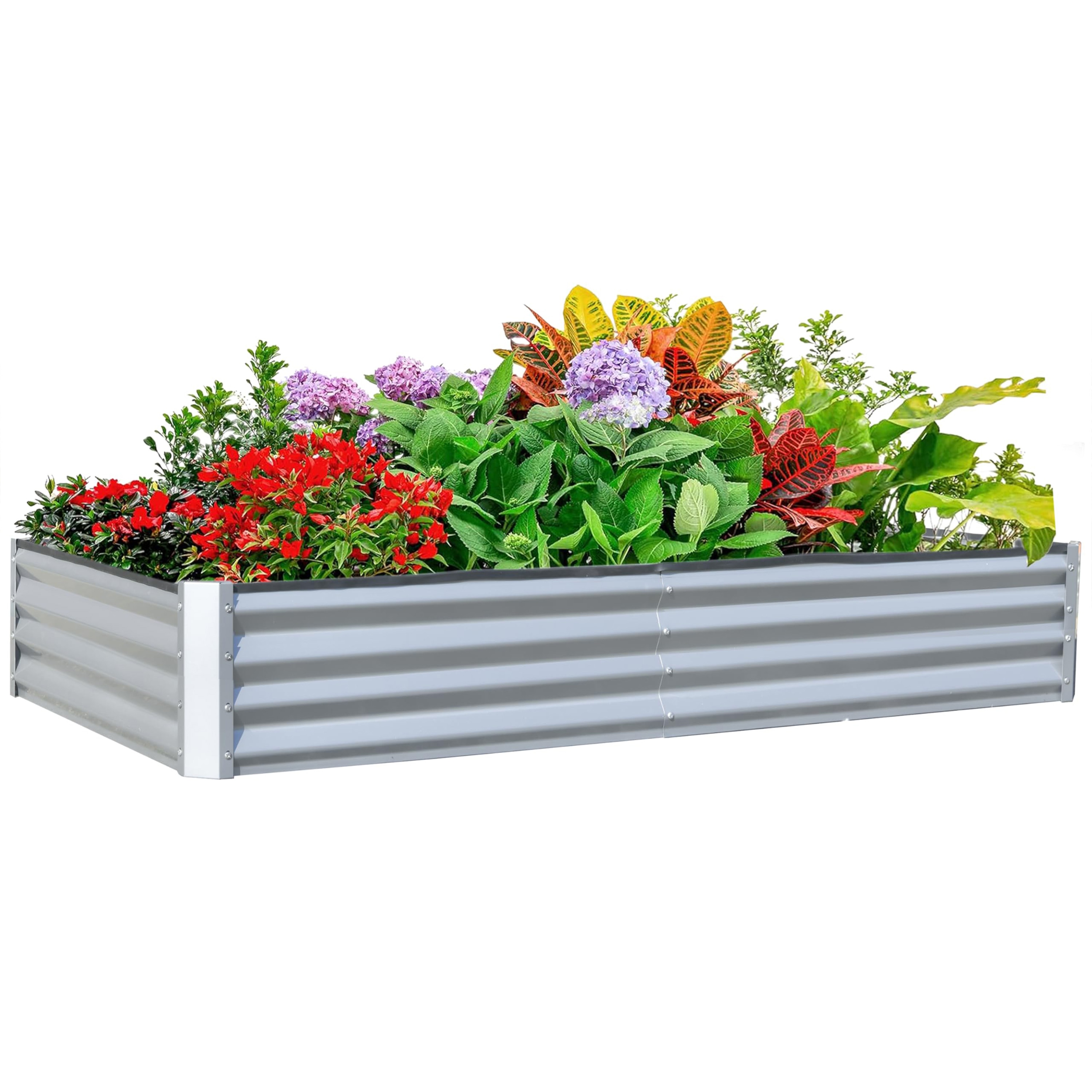 ToolCat NGG29-57-TTX 17-cu ft 35.43-in W x 70.87-in L x 11.81-in H Silver Galvanized Metal Raised Garden Bed