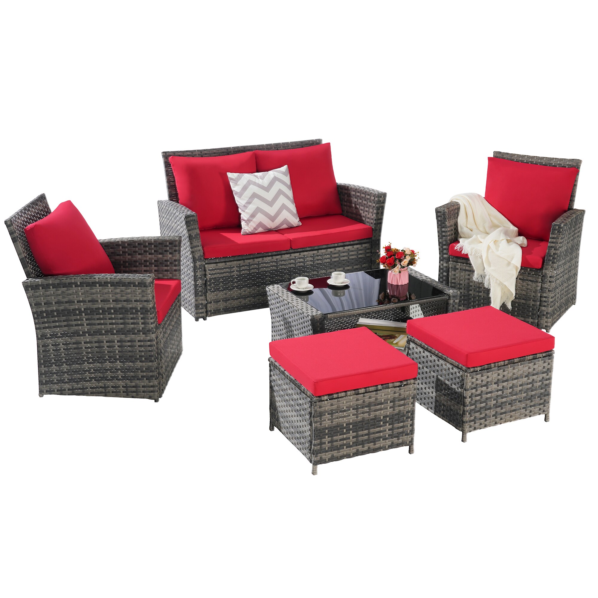 SINOFURN SYB670038RD Patio-Conversation-Sets - View #6