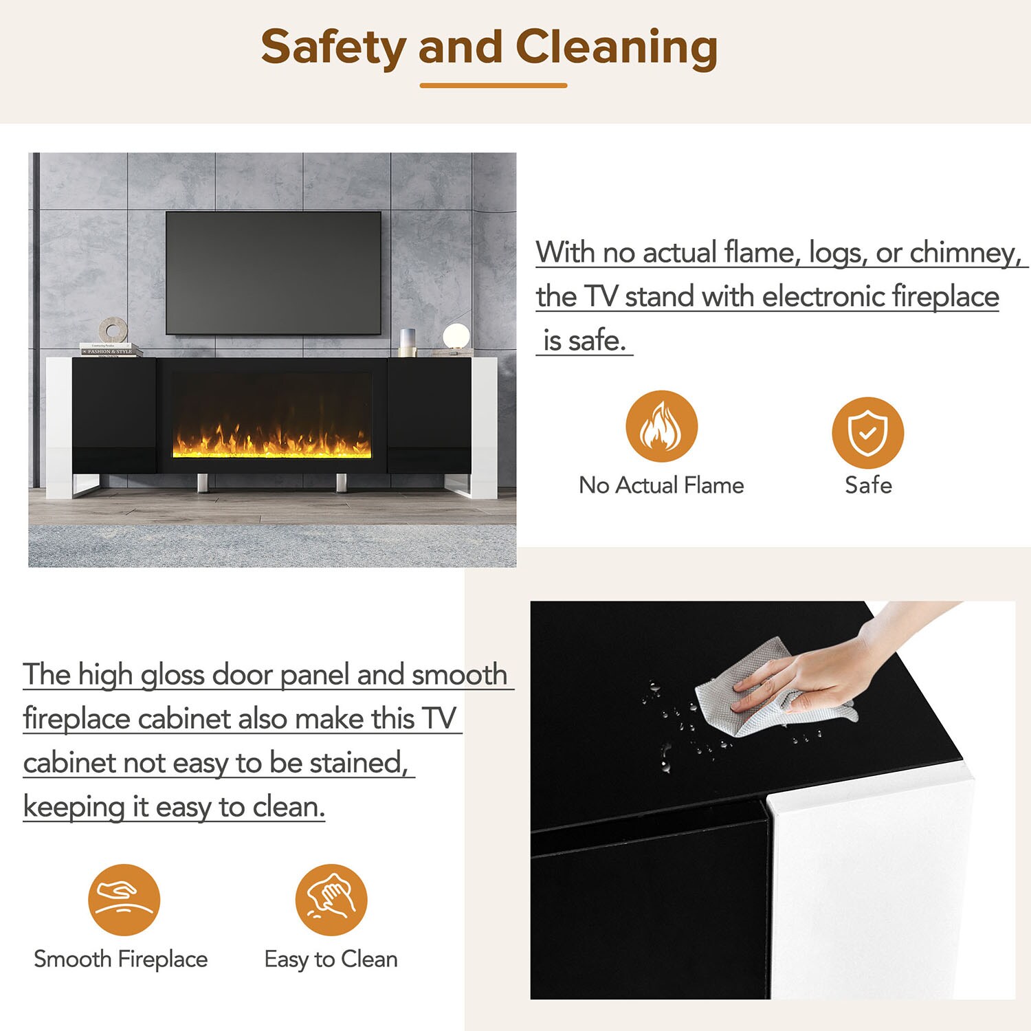 SINOFURN SYC070020GY Electric-Fireplaces - View #5
