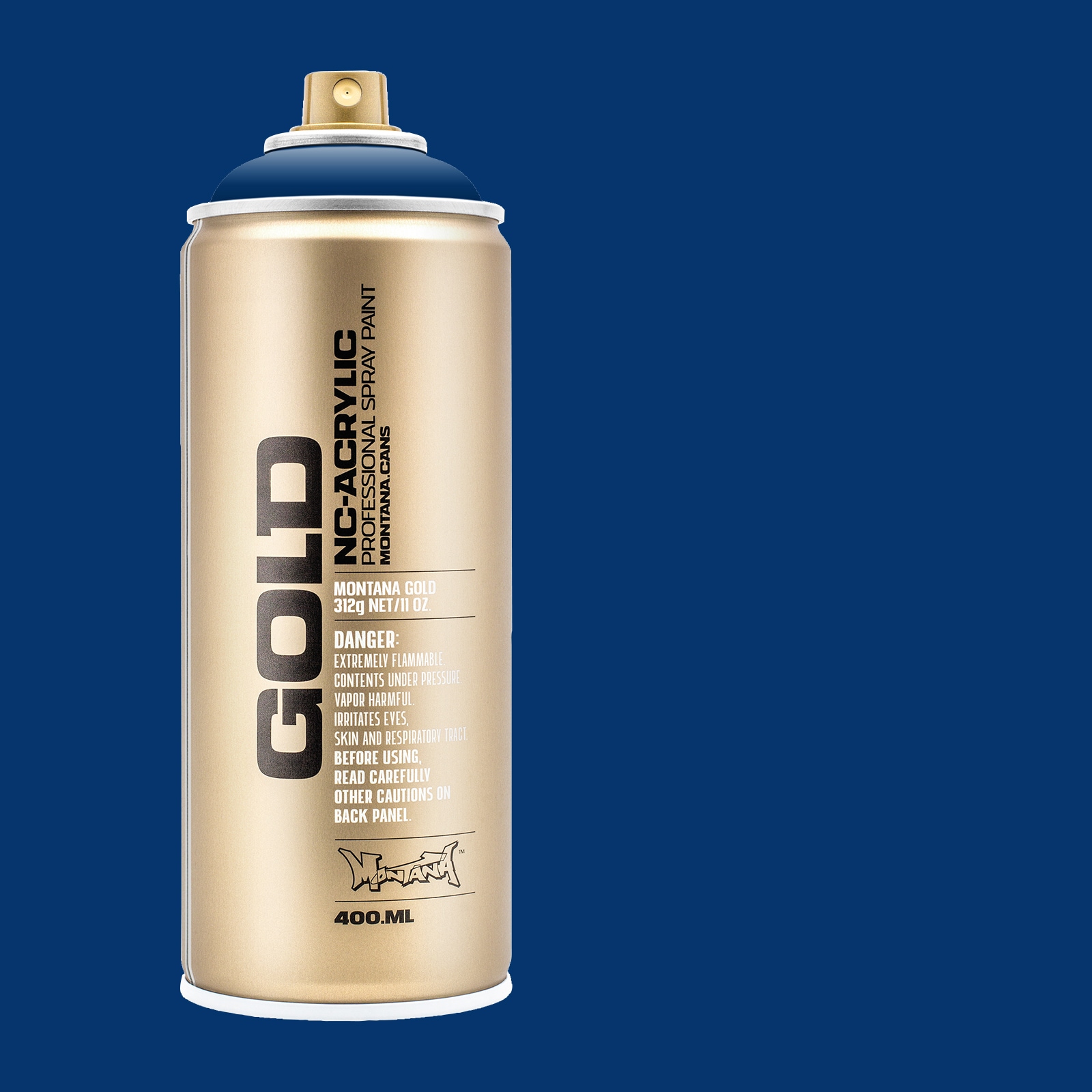 Montana Cans MXG-S5020 GOLD Matte Shock Blue Dark Spray paint ( NET WT. 11-oz )